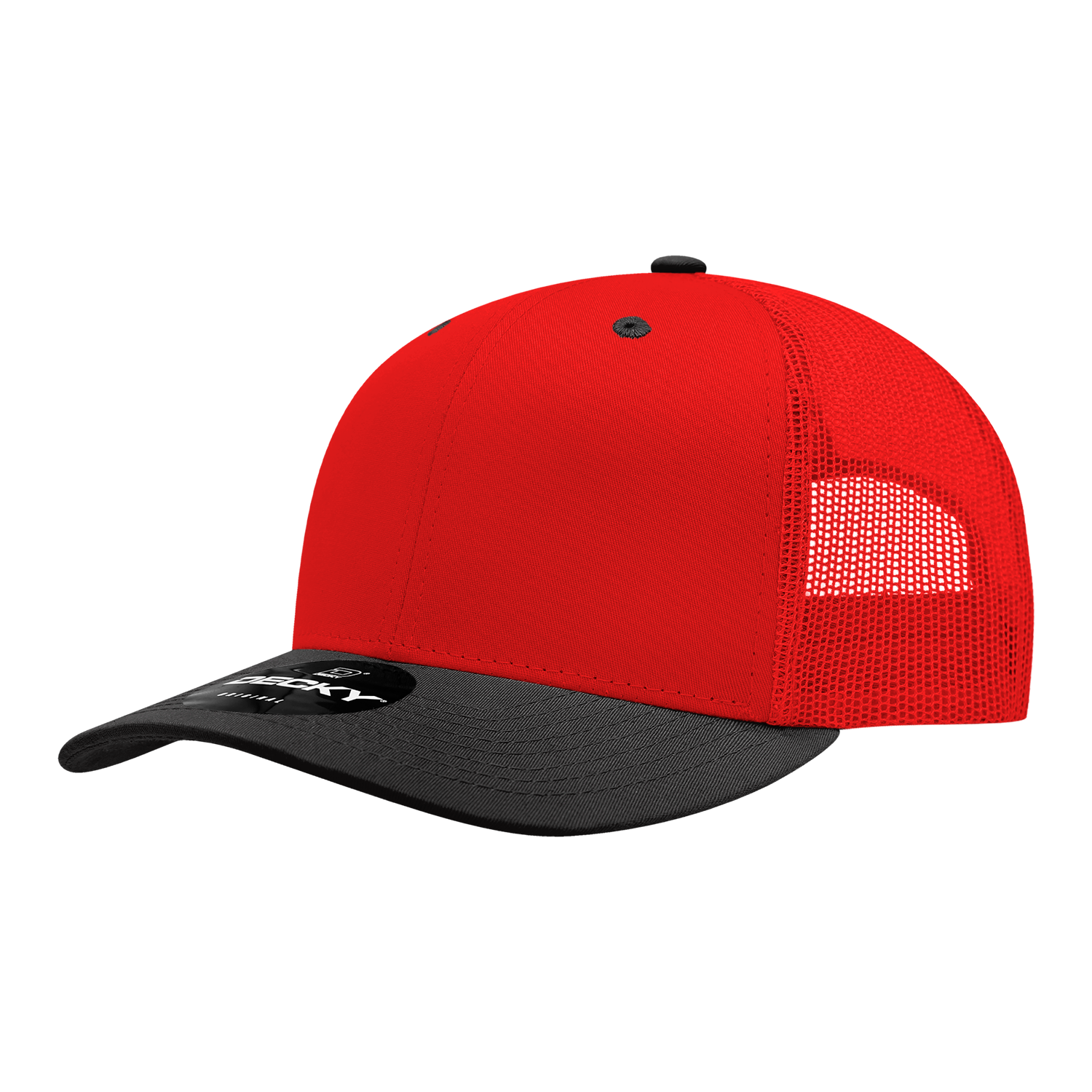 Decky 6021 6 Panel Mid Profile Structured Cotton Blend Trucker