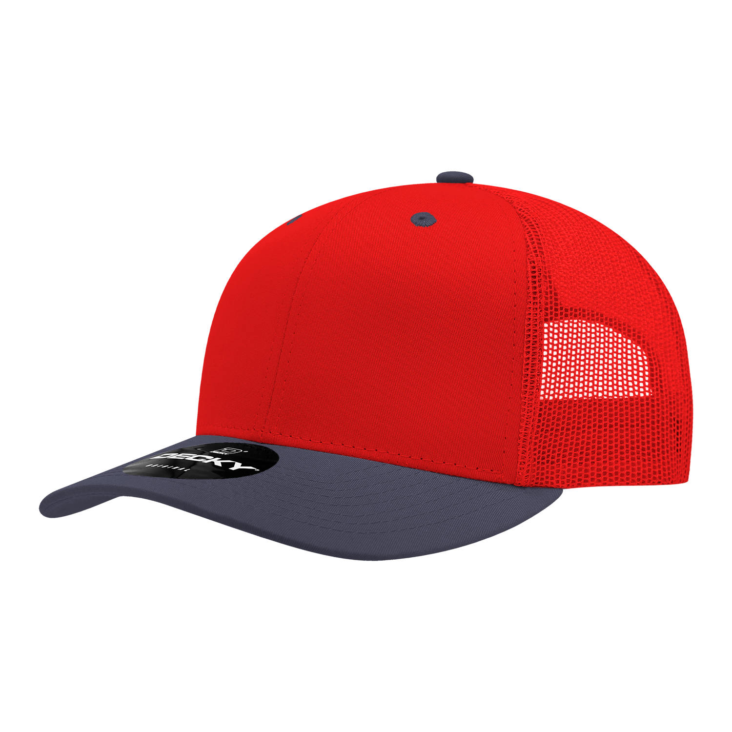 Decky 6021 6 Panel Mid Profile Structured Cotton Blend Trucker