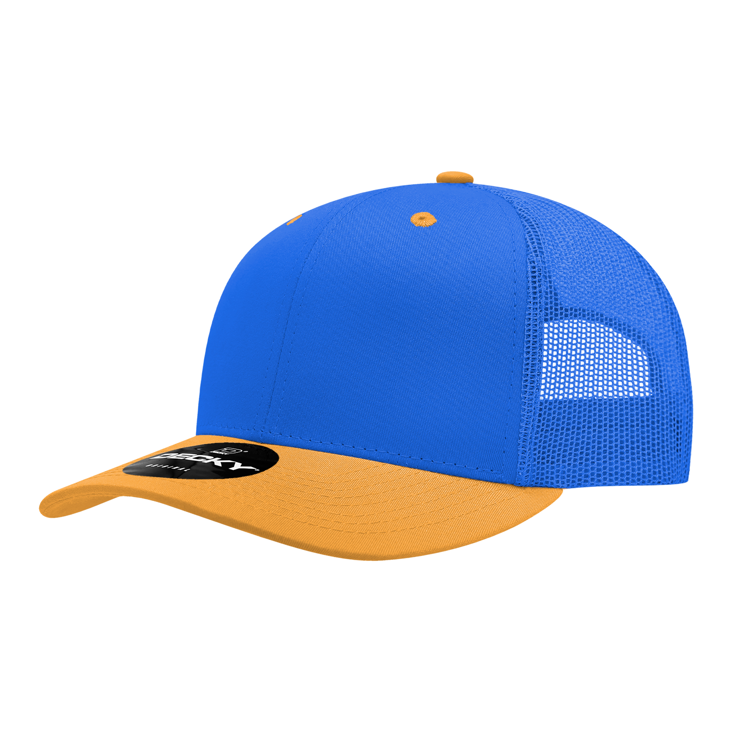 Decky 6021 6 Panel Mid Profile Structured Cotton Blend Trucker