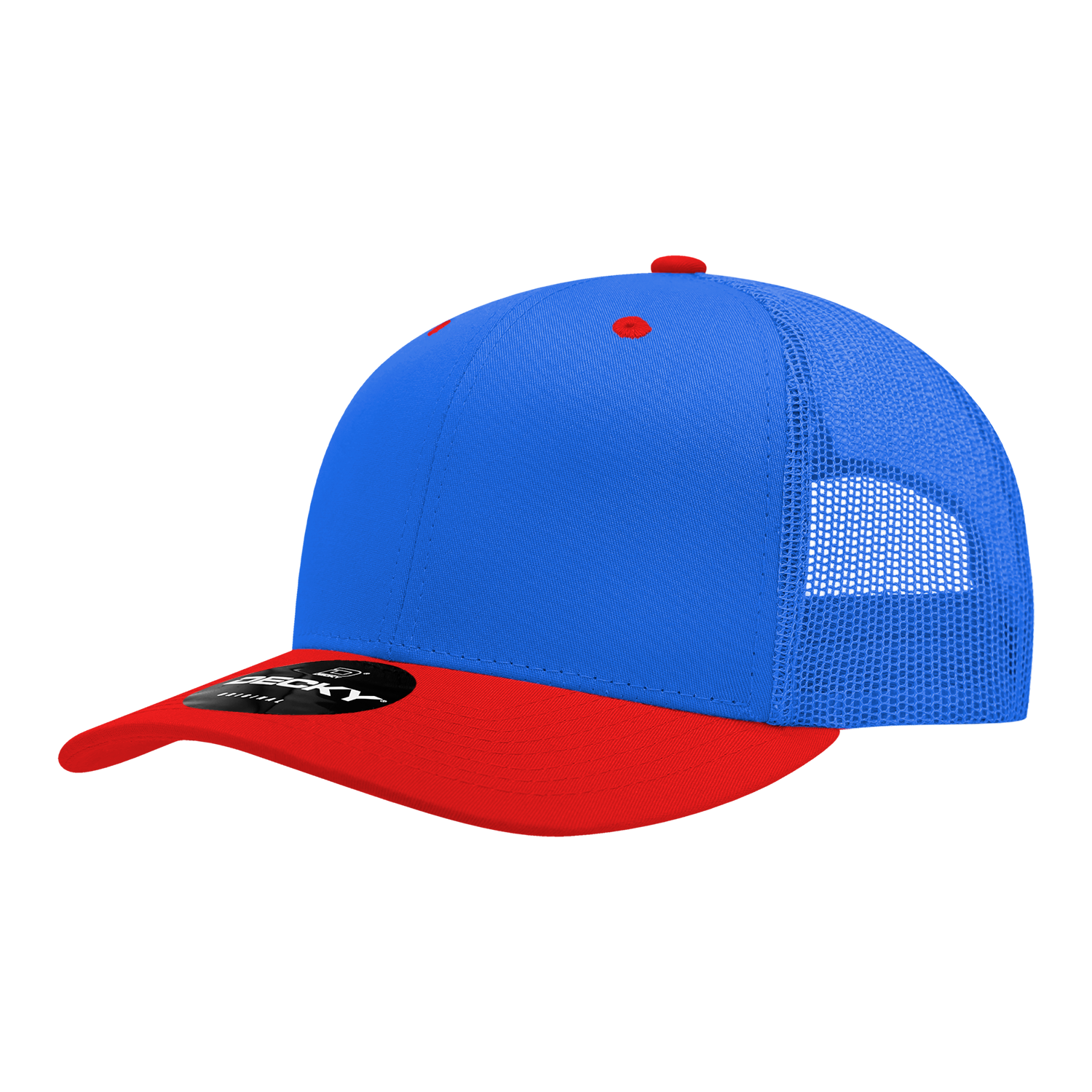 Decky 6021 6 Panel Mid Profile Structured Cotton Blend Trucker