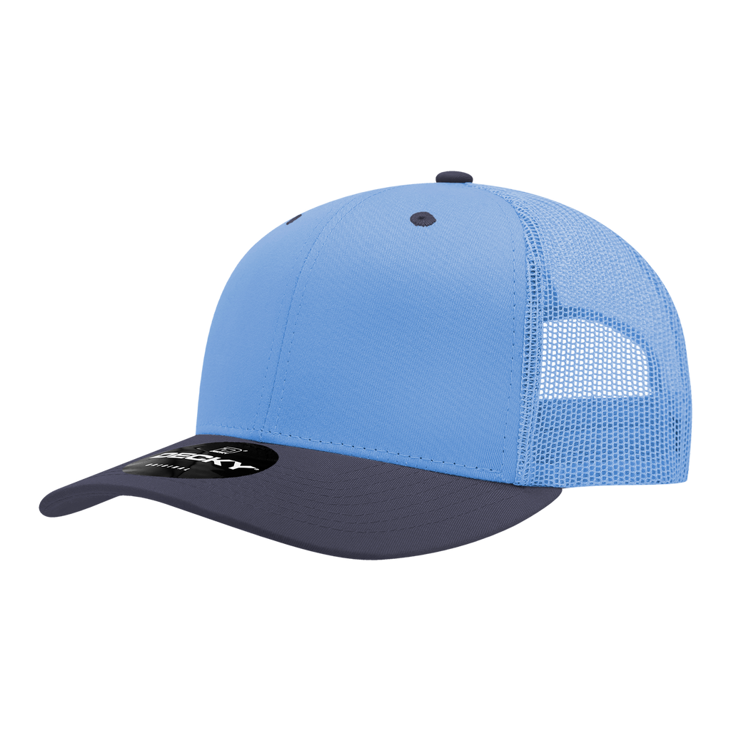 Decky 6021 6 Panel Mid Profile Structured Cotton Blend Trucker
