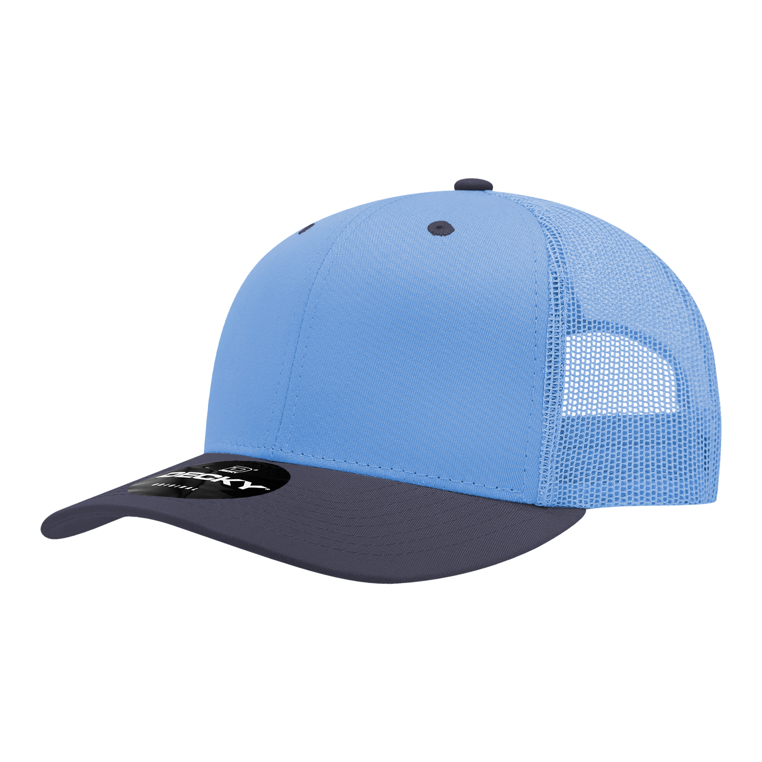 Decky 6021 6 Panel Mid Profile Structured Cotton Blend Trucker