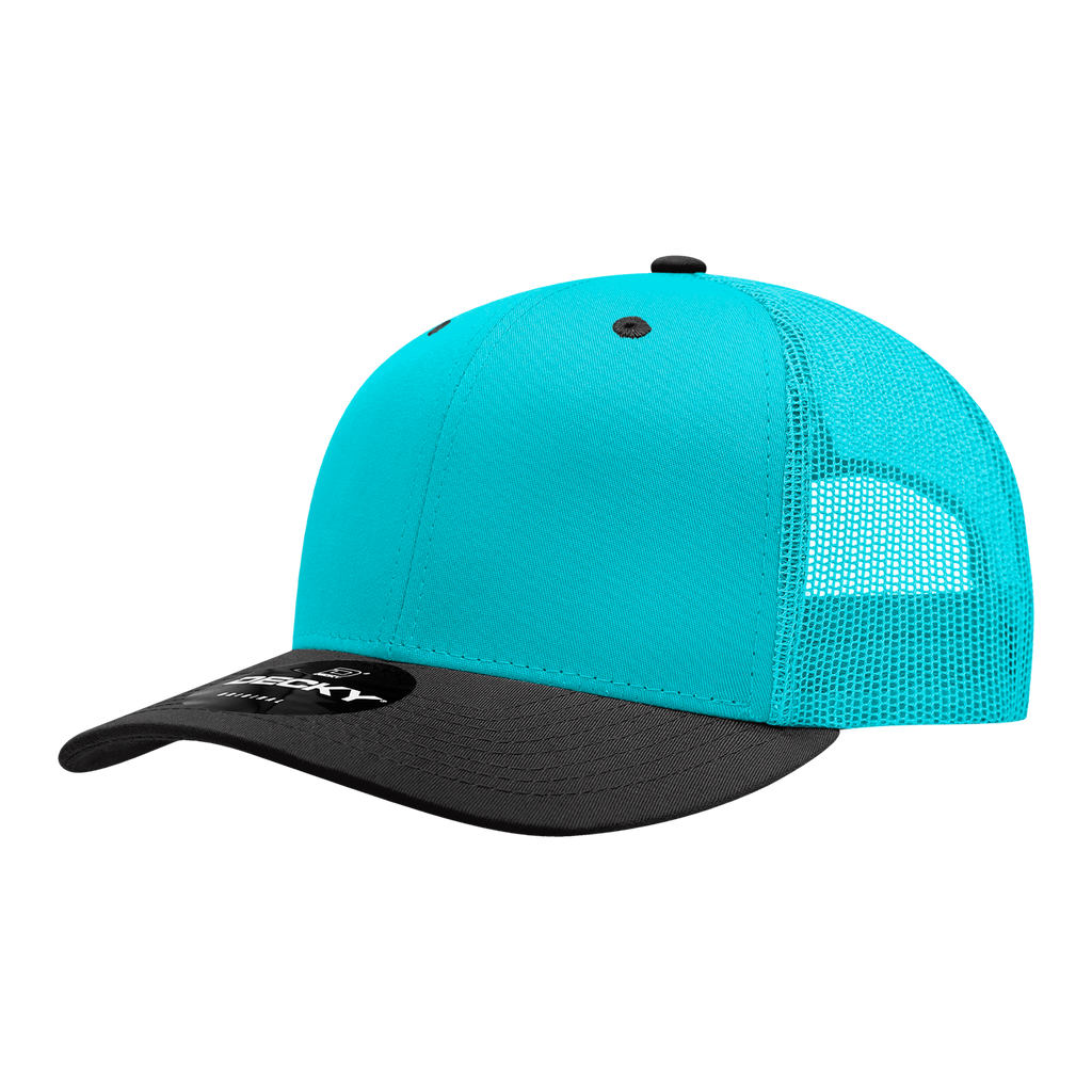 Decky 6021 6 Panel Mid Profile Structured Cotton Blend Trucker