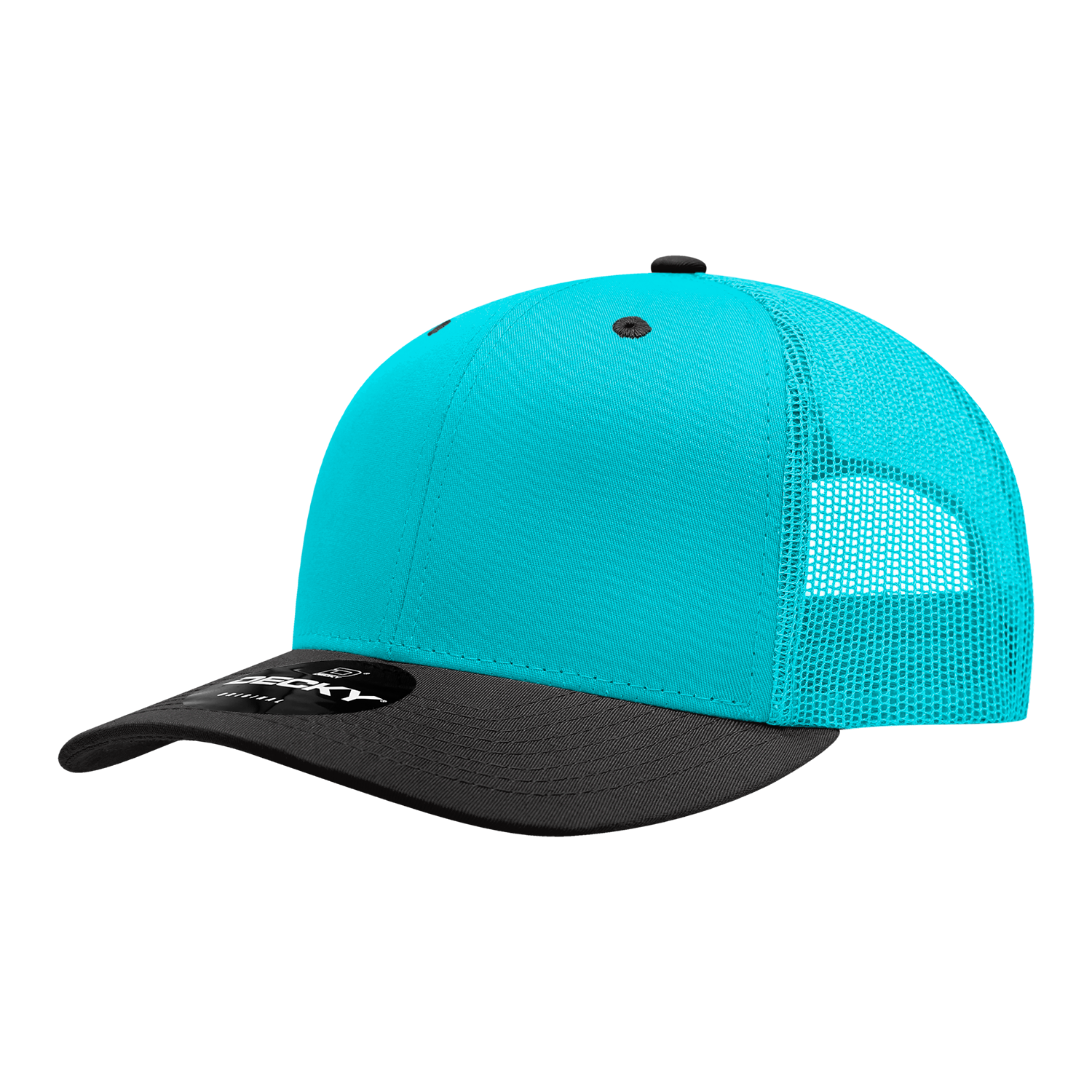 Decky 6021 6 Panel Mid Profile Structured Cotton Blend Trucker
