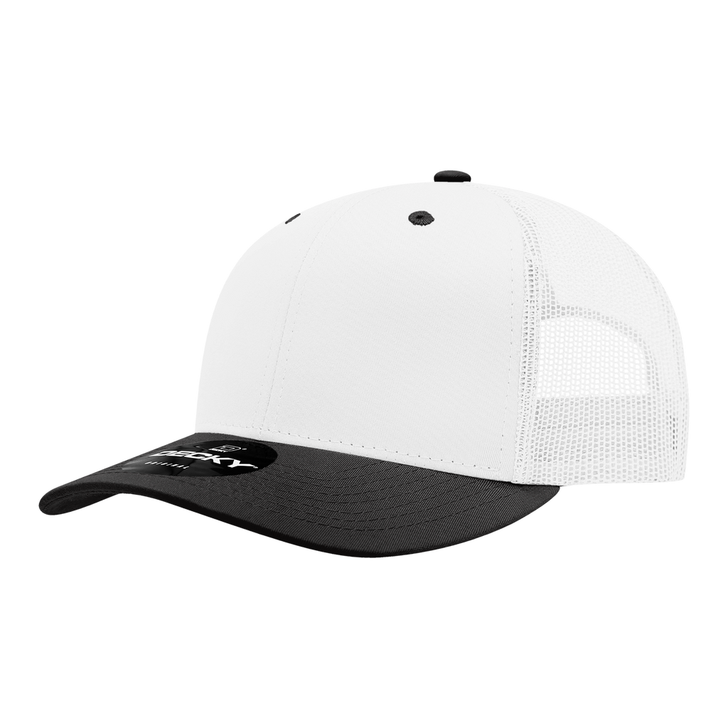 Decky 6021 6 Panel Mid Profile Structured Cotton Blend Trucker
