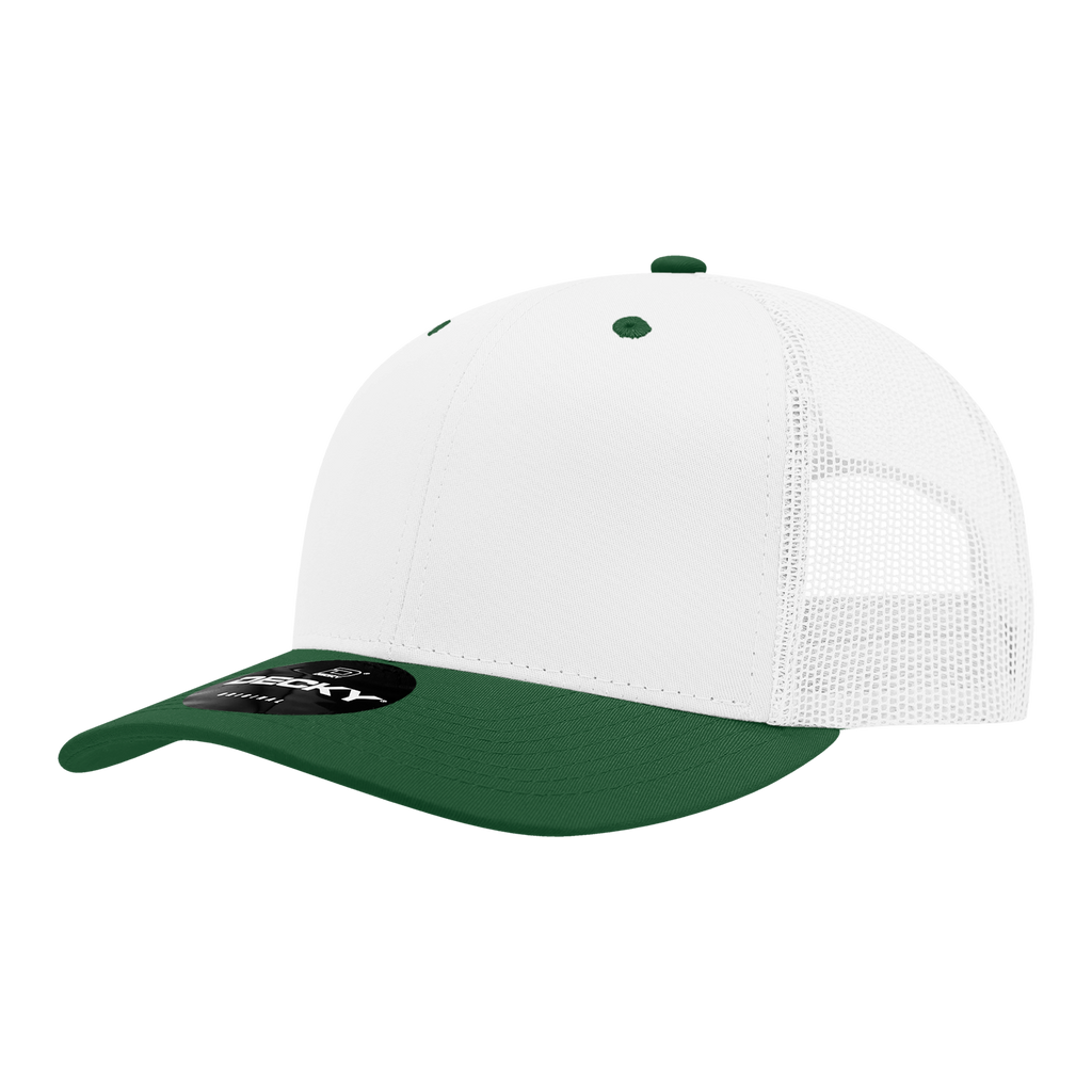 Decky 6021 6 Panel Mid Profile Structured Cotton Blend Trucker