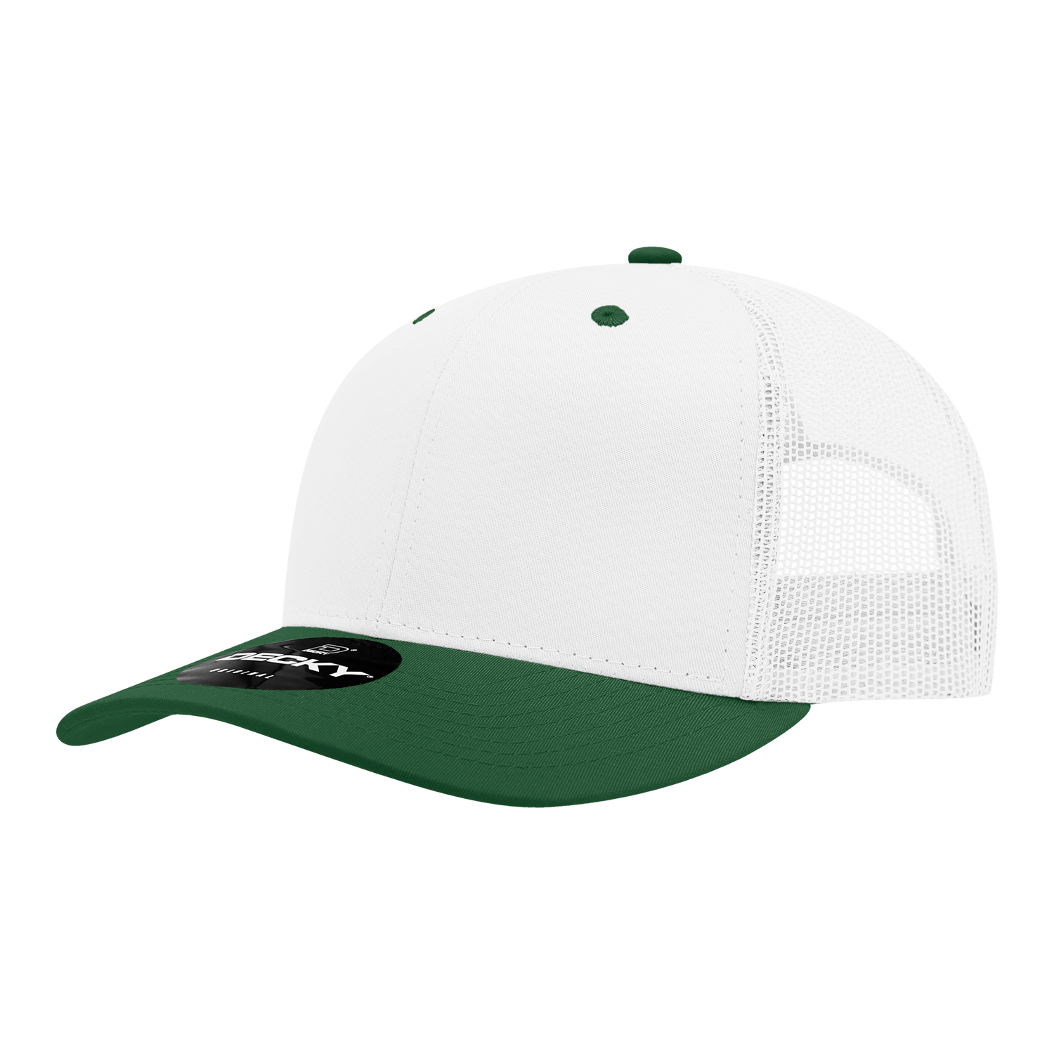 Decky 6021 6 Panel Mid Profile Structured Cotton Blend Trucker