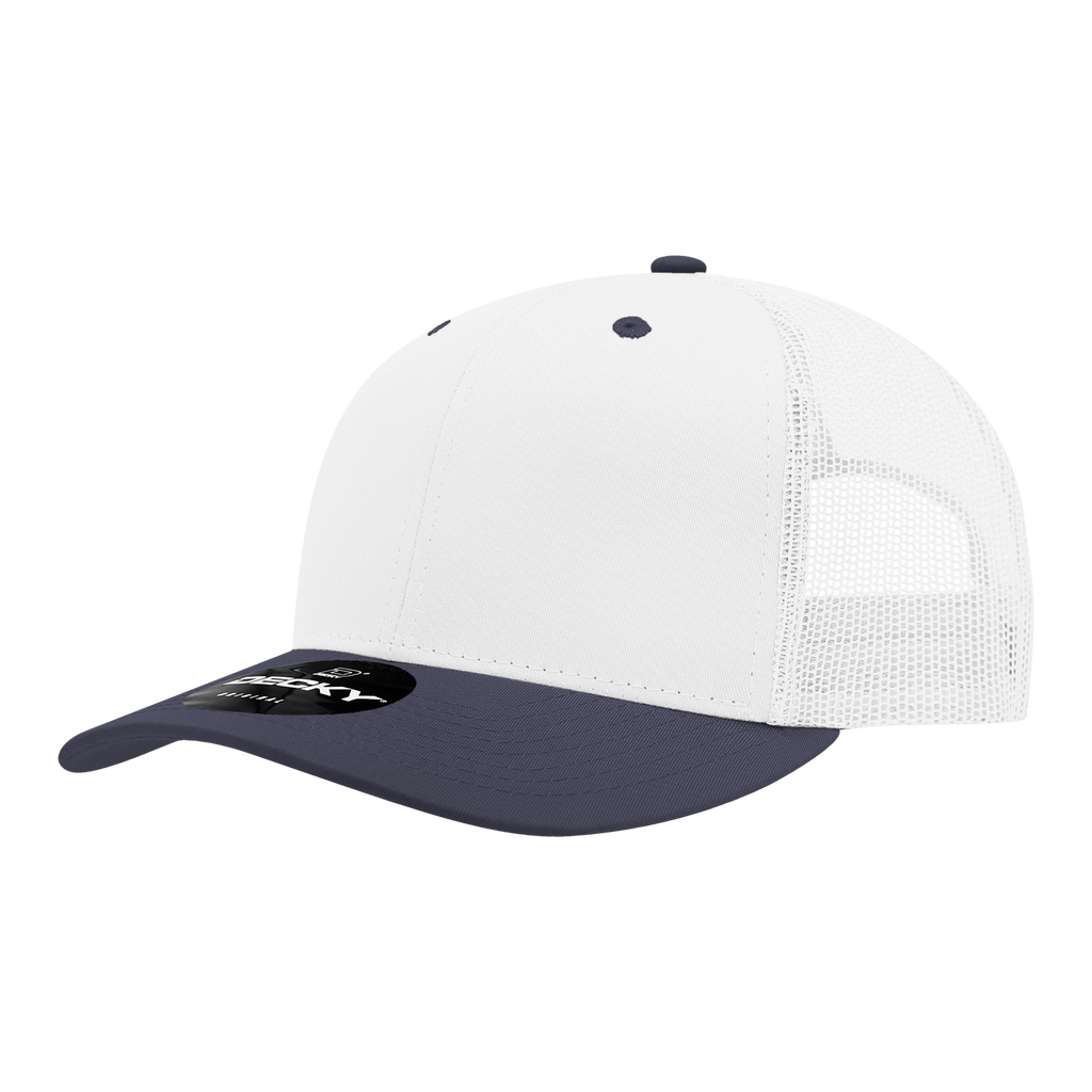 Decky 6021 6 Panel Mid Profile Structured Cotton Blend Trucker