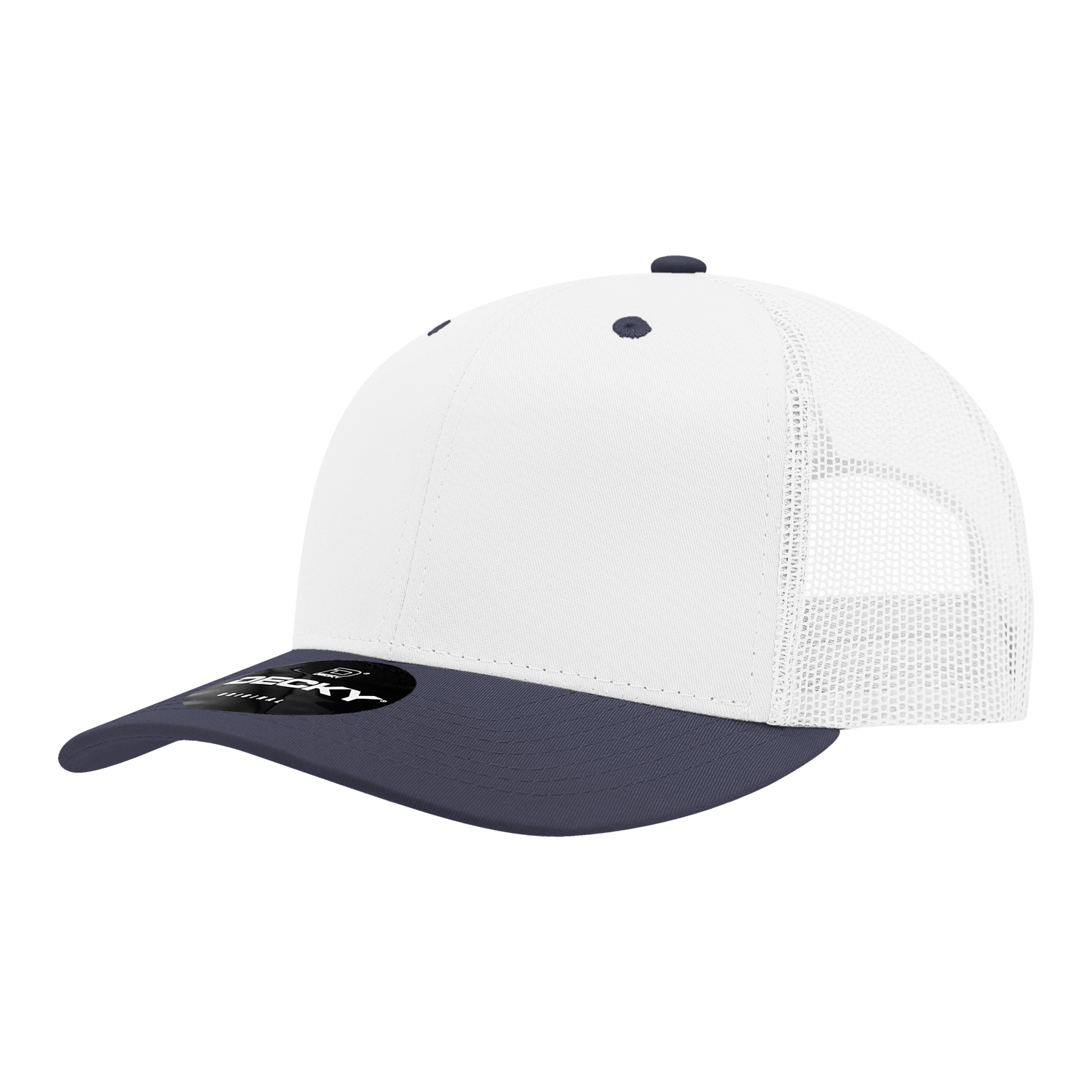 Decky 6021 6 Panel Mid Profile Structured Cotton Blend Trucker