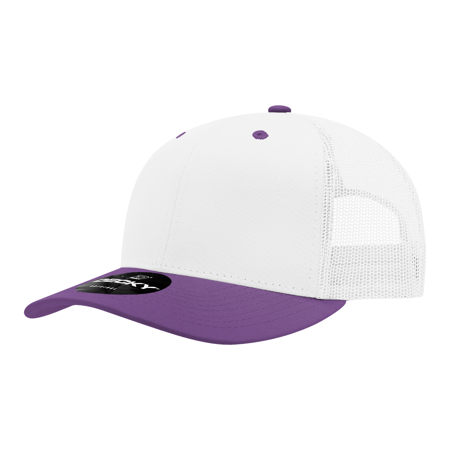 Decky 6021 6 Panel Mid Profile Structured Cotton Blend Trucker
