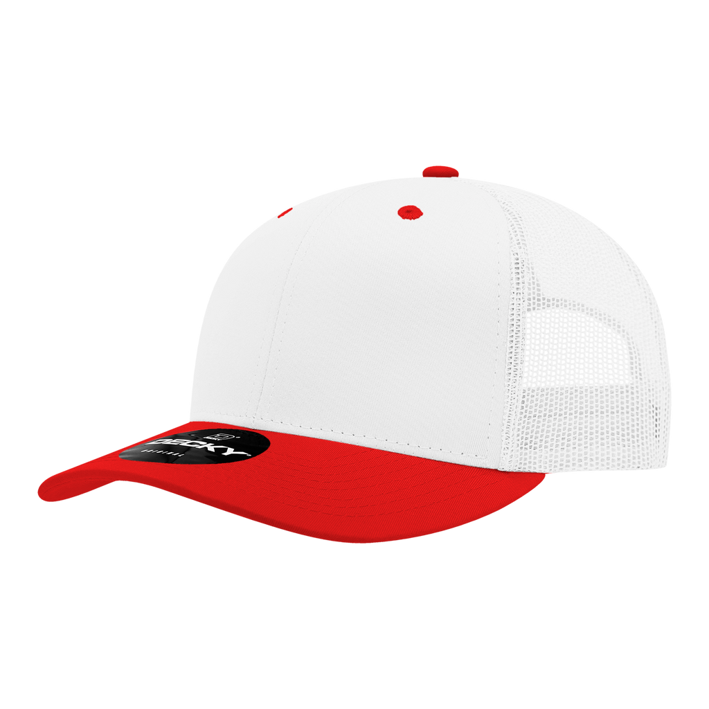 Decky 6021 6 Panel Mid Profile Structured Cotton Blend Trucker