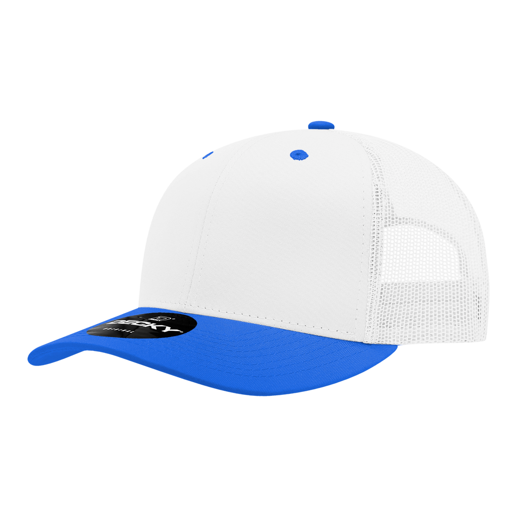 Decky 6021 6 Panel Mid Profile Structured Cotton Blend Trucker