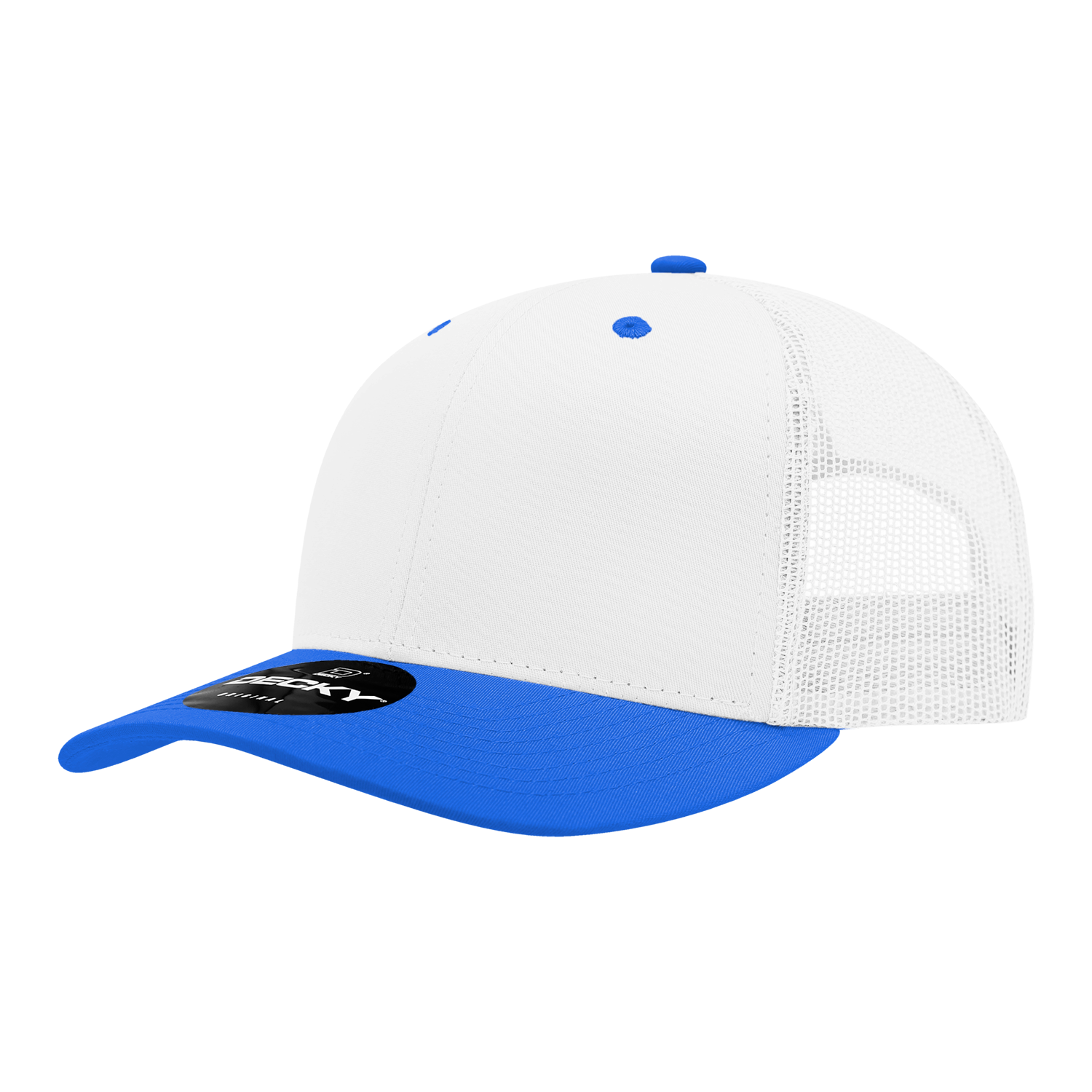 Decky 6021 6 Panel Mid Profile Structured Cotton Blend Trucker