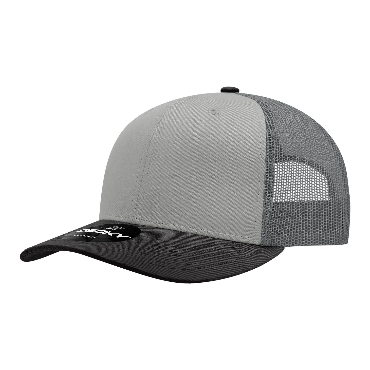 Decky 6021 6 Panel Mid Profile Structured Cotton Blend Trucker