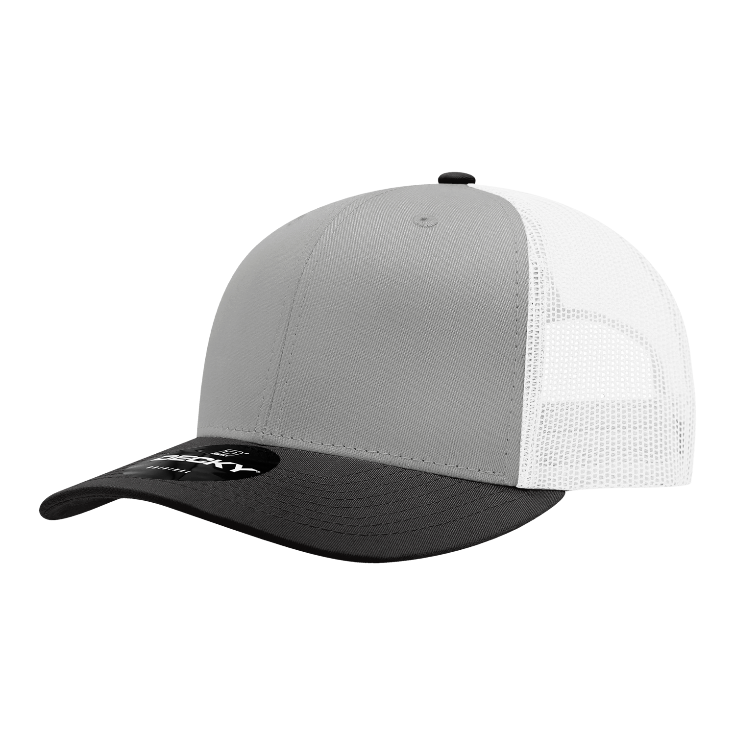 Decky 6021 6 Panel Mid Profile Structured Cotton Blend Trucker