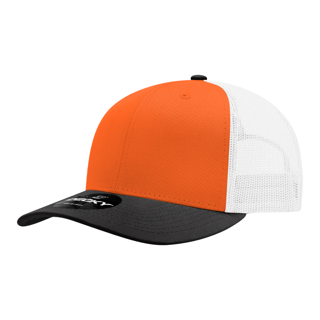 Decky 6021 6 Panel Mid Profile Structured Cotton Blend Trucker