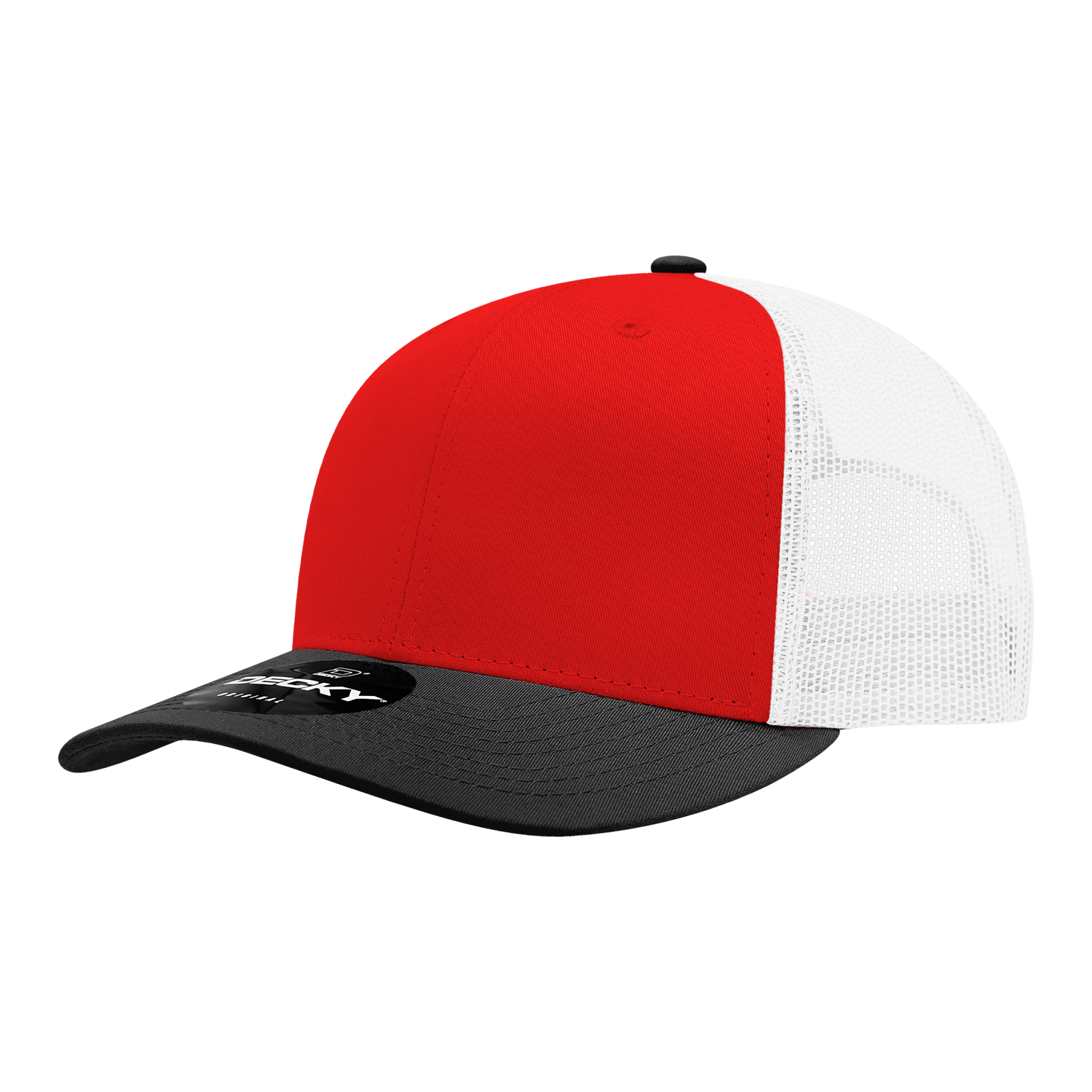 Decky 6021 6 Panel Mid Profile Structured Cotton Blend Trucker