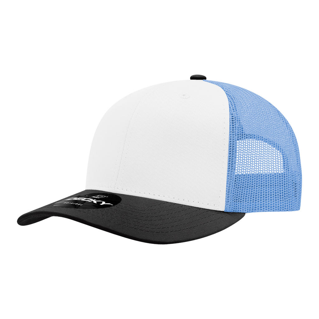 Decky 6021 6 Panel Mid Profile Structured Cotton Blend Trucker