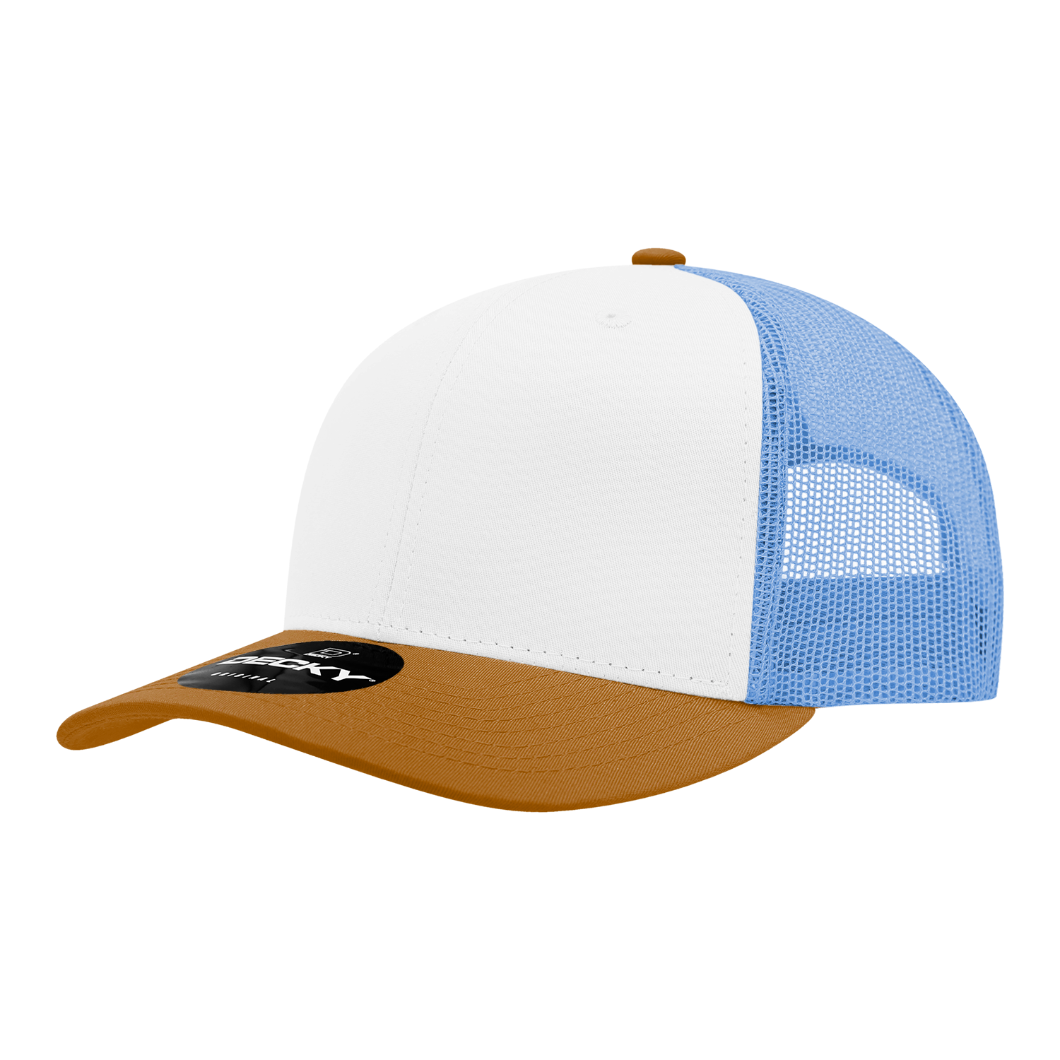Decky 6021 6 Panel Mid Profile Structured Cotton Blend Trucker