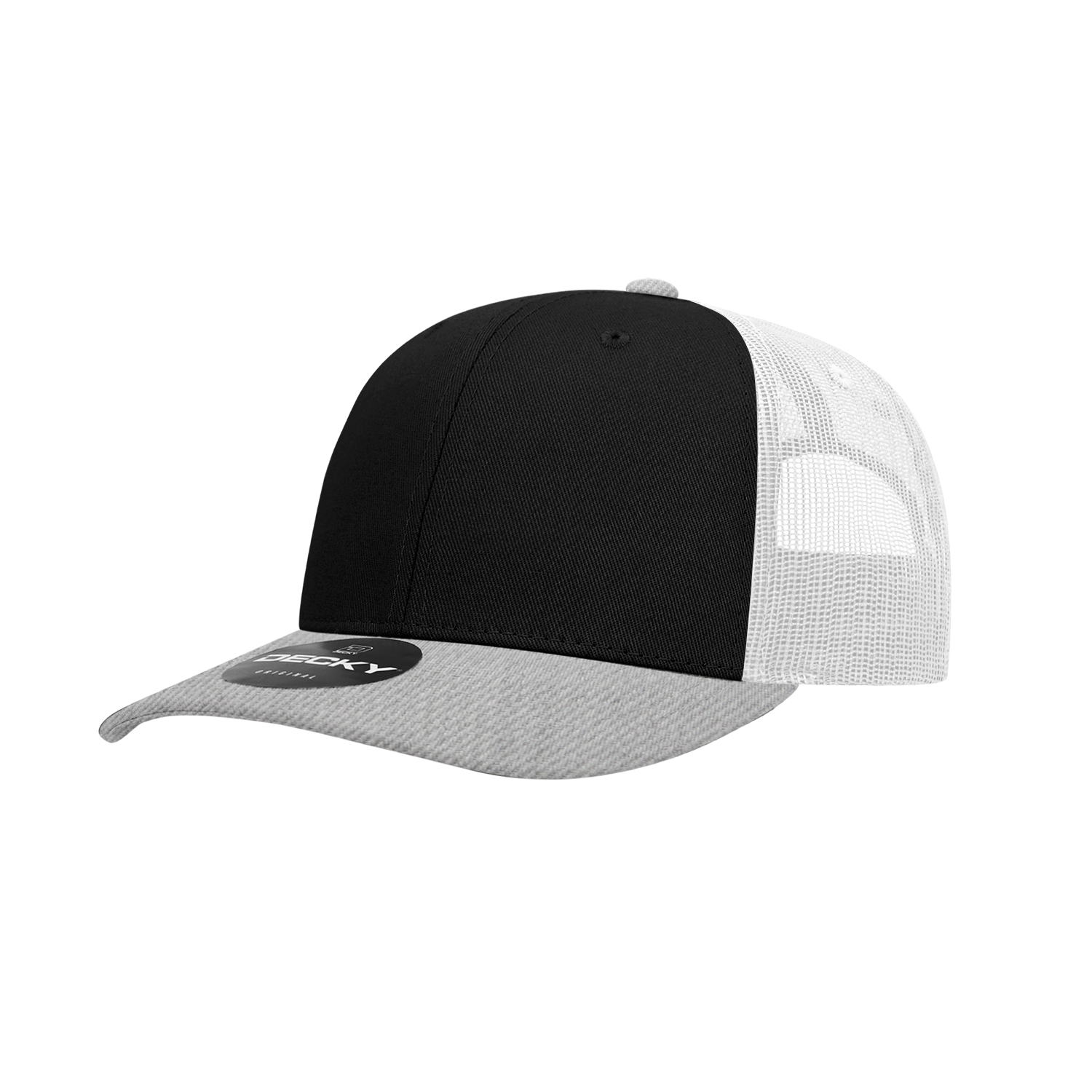 Decky 6021 6 Panel Mid Profile Structured Cotton Blend Trucker