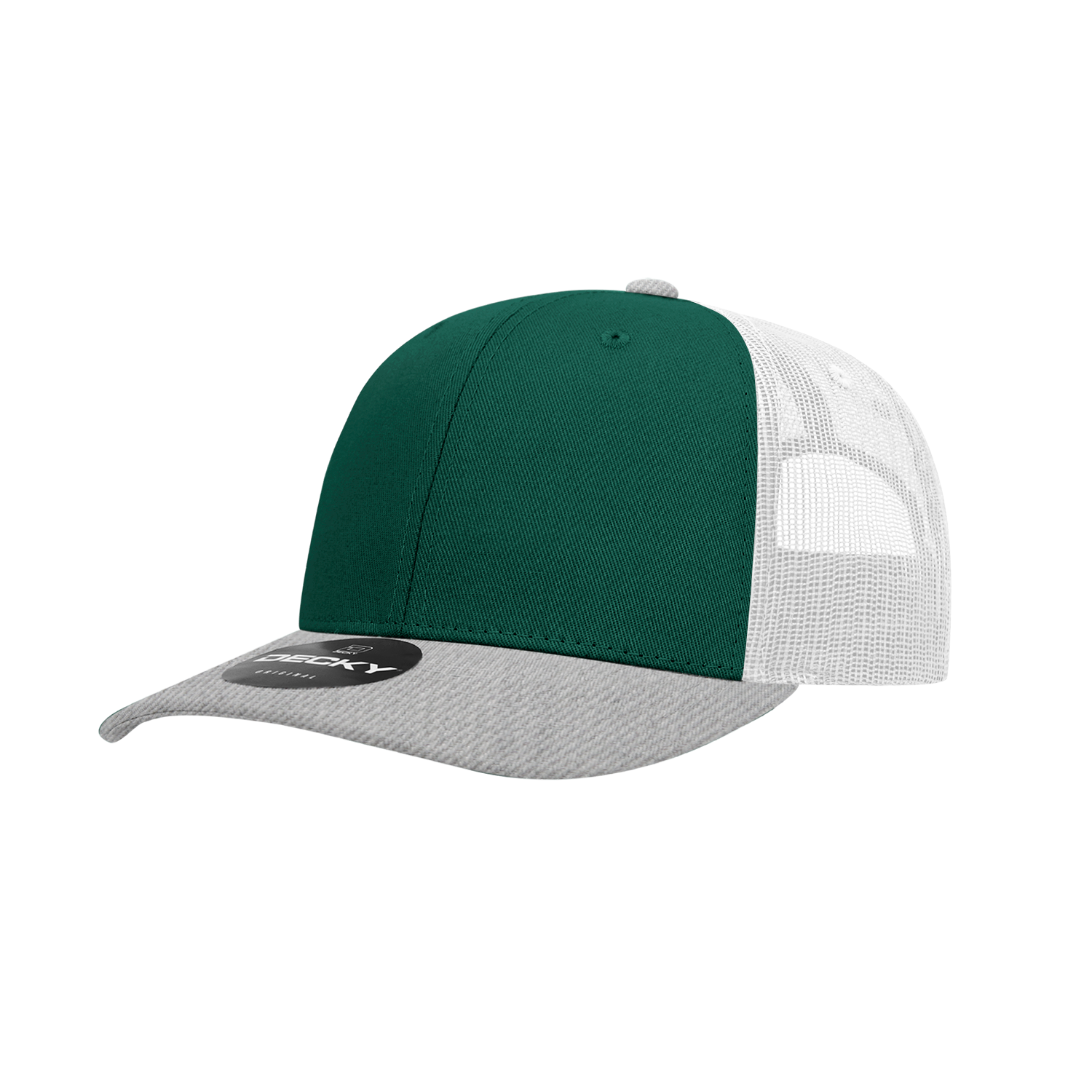 Decky 6021 6 Panel Mid Profile Structured Cotton Blend Trucker