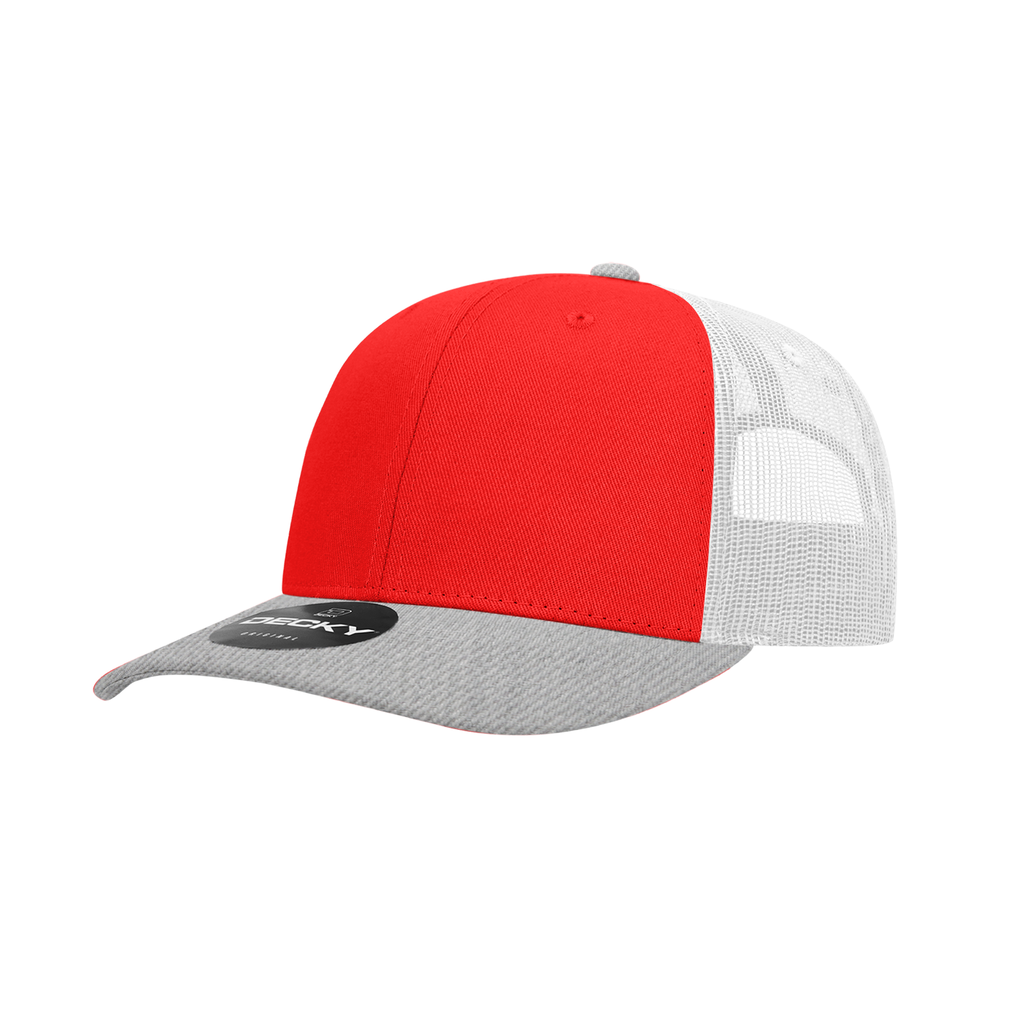 Decky 6021 6 Panel Mid Profile Structured Cotton Blend Trucker