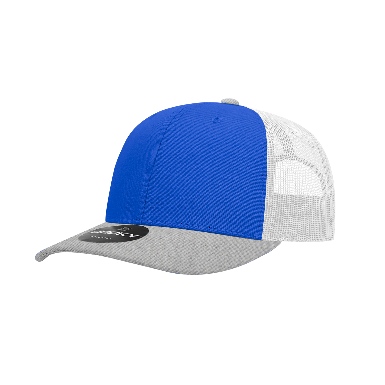 Decky 6021 6 Panel Mid Profile Structured Cotton Blend Trucker