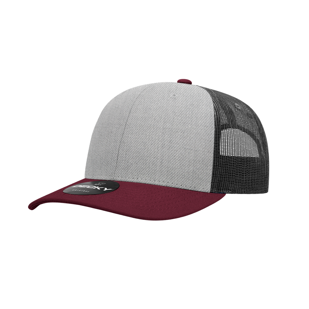 Decky 6021 6 Panel Mid Profile Structured Cotton Blend Trucker