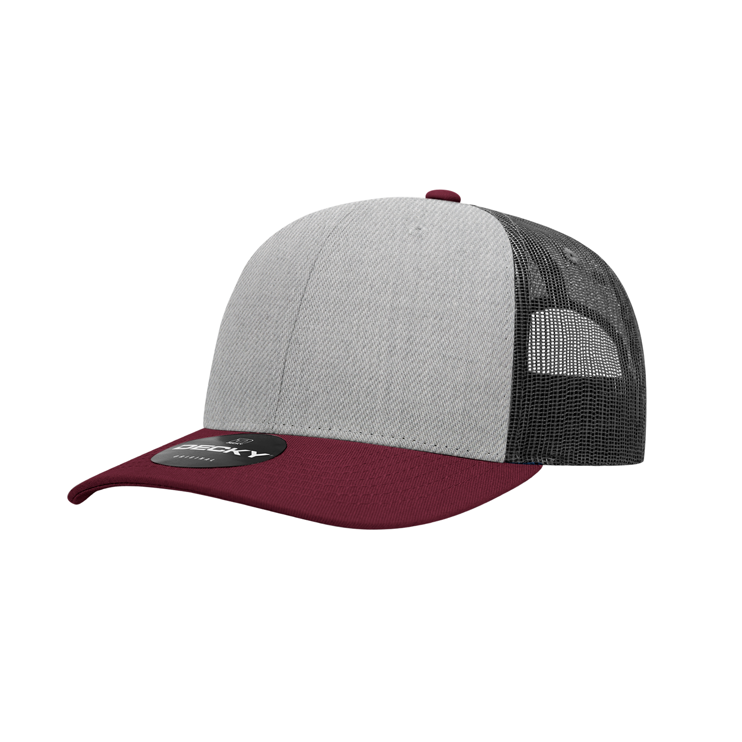 Decky 6021 6 Panel Mid Profile Structured Cotton Blend Trucker