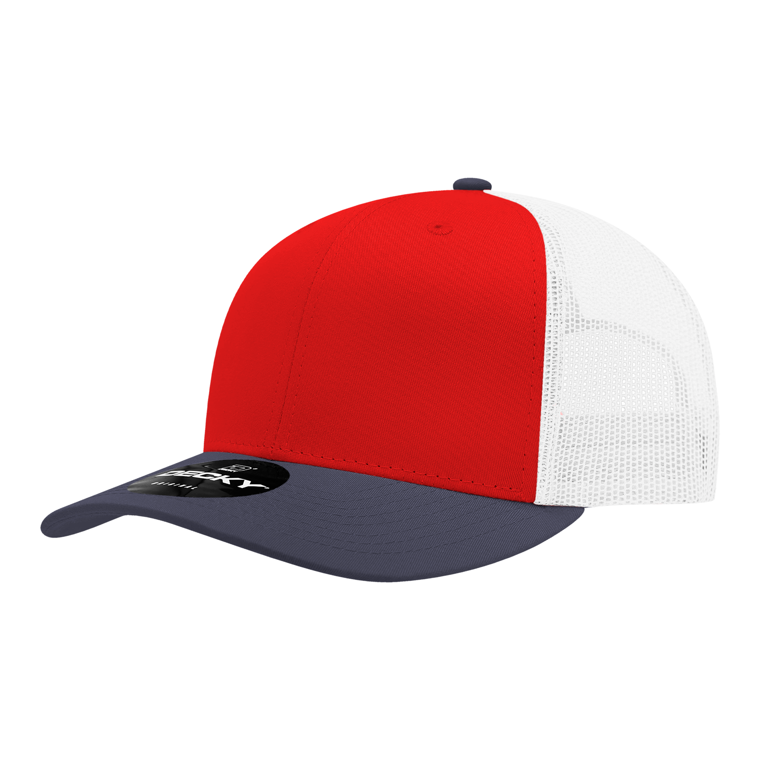Decky 6021 6 Panel Mid Profile Structured Cotton Blend Trucker