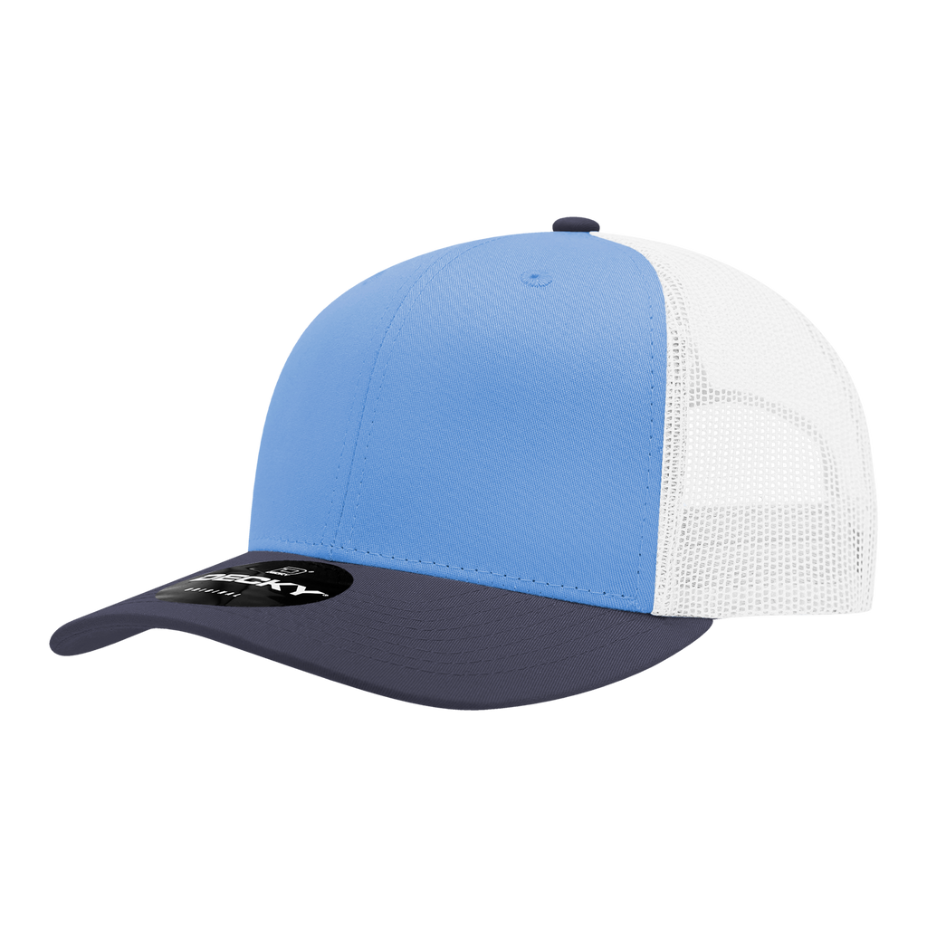 Decky 6021 6 Panel Mid Profile Structured Cotton Blend Trucker