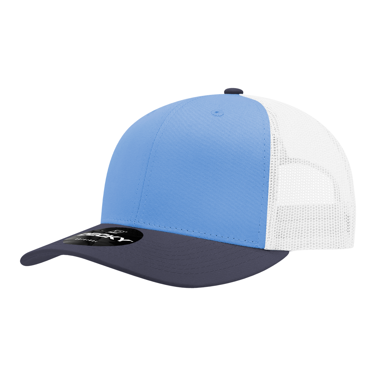 Decky 6021 6 Panel Mid Profile Structured Cotton Blend Trucker
