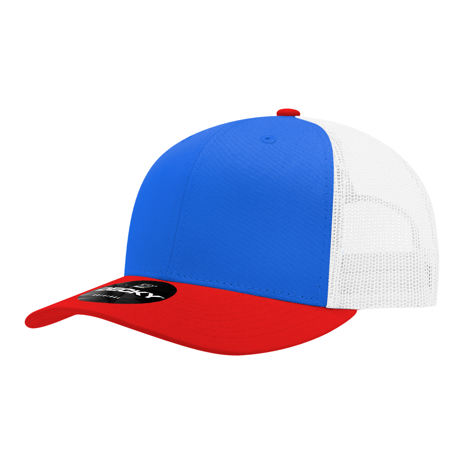 Decky 6021 6 Panel Mid Profile Structured Cotton Blend Trucker