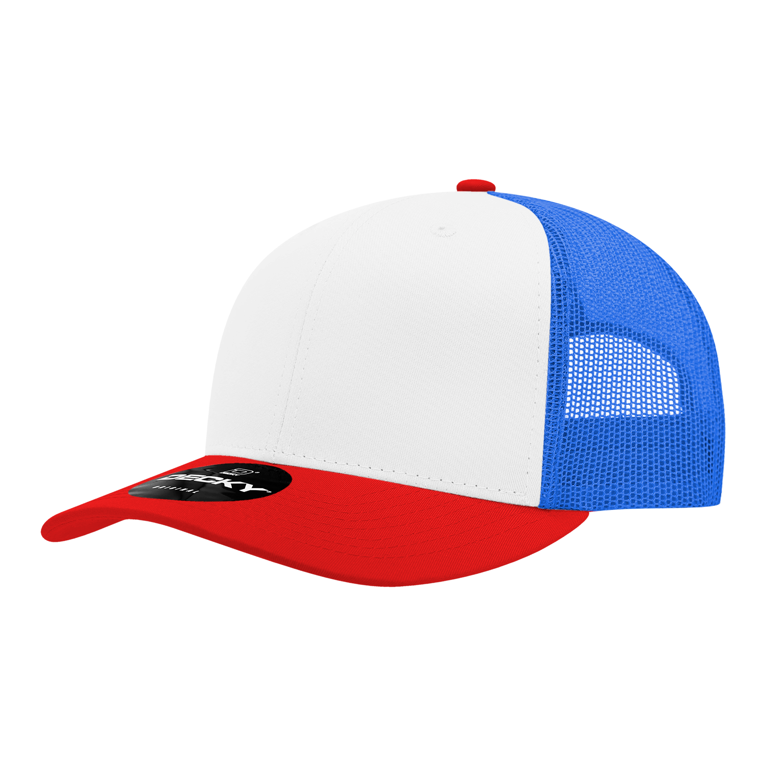 Decky 6021 6 Panel Mid Profile Structured Cotton Blend Trucker