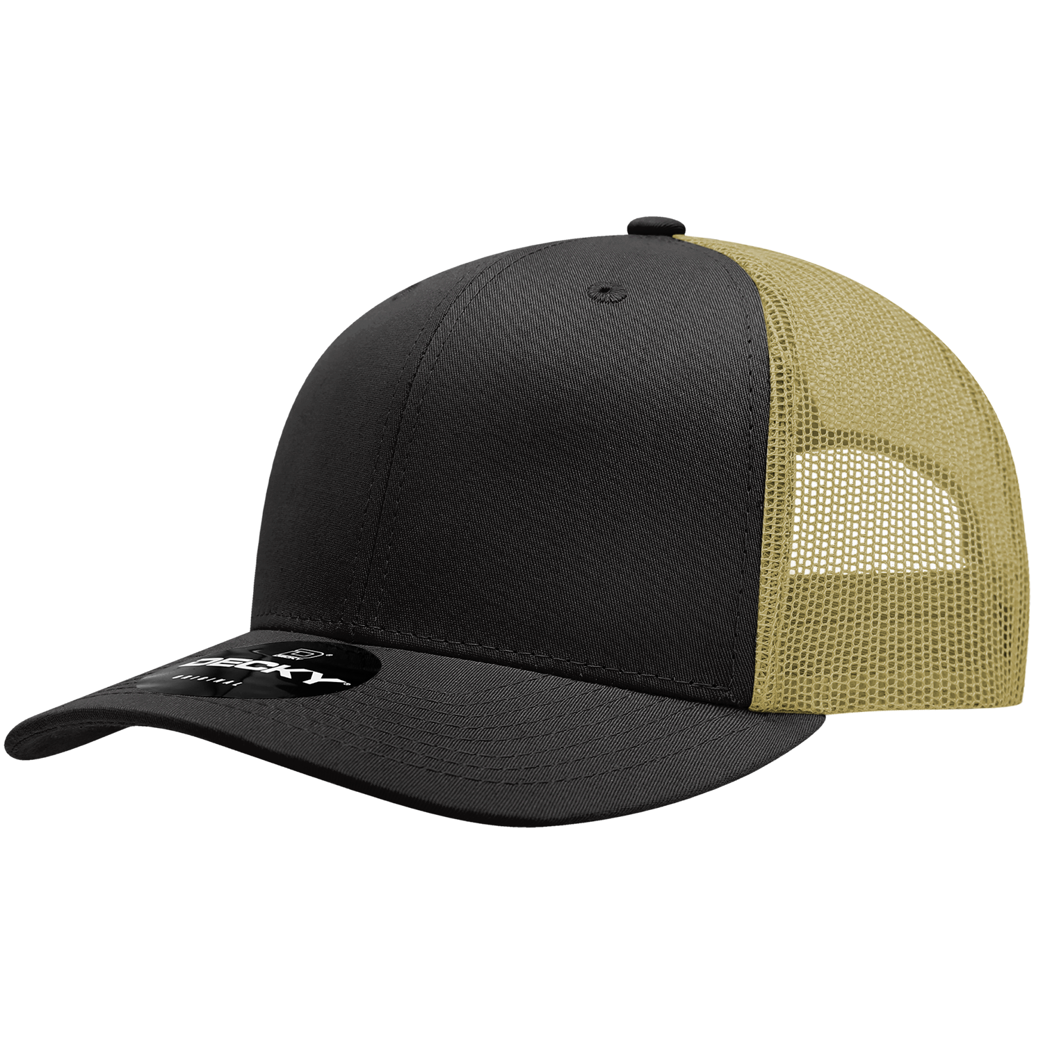 Decky 6021 6 Panel Mid Profile Structured Cotton Blend Trucker