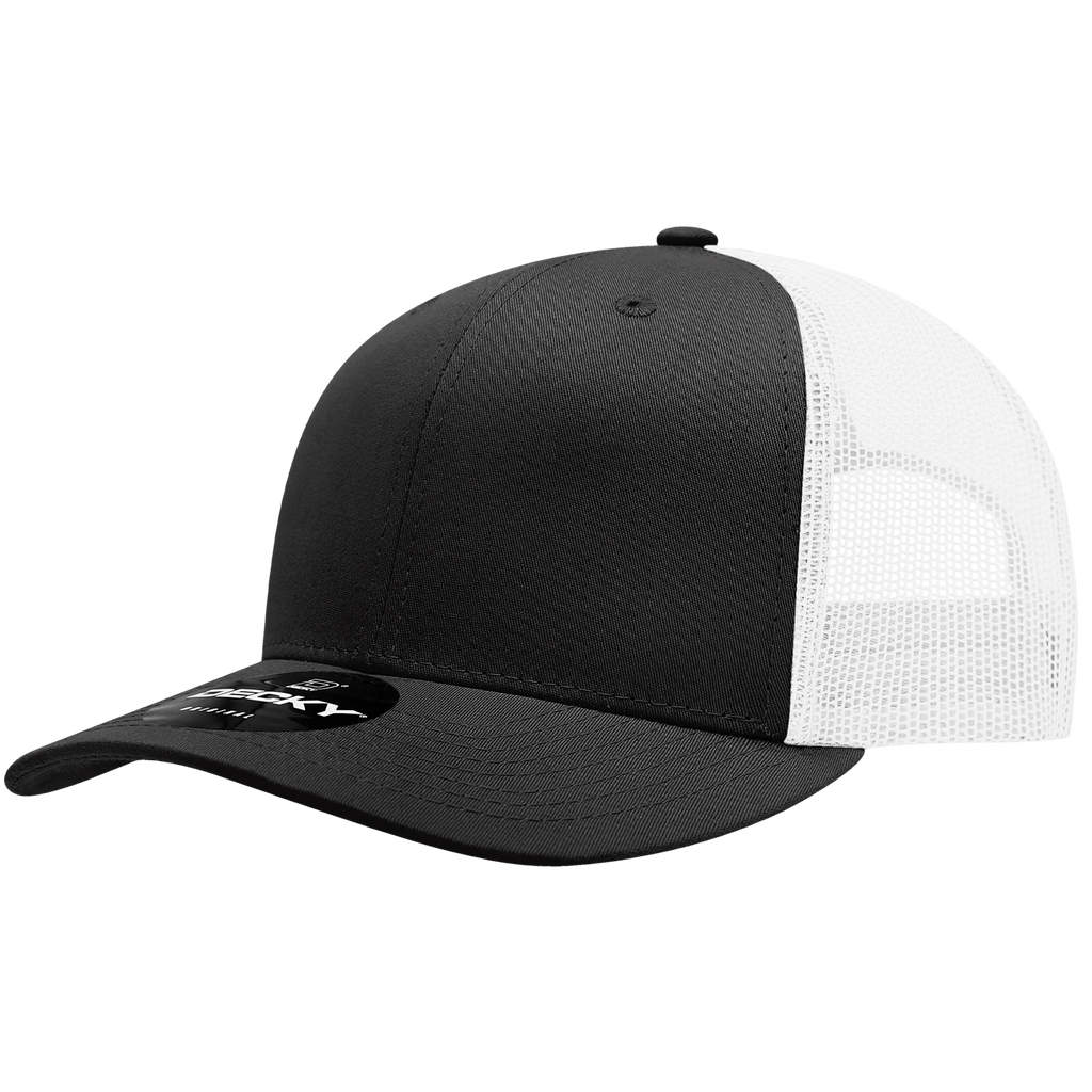 Decky 6021 6 Panel Mid Profile Structured Cotton Blend Trucker