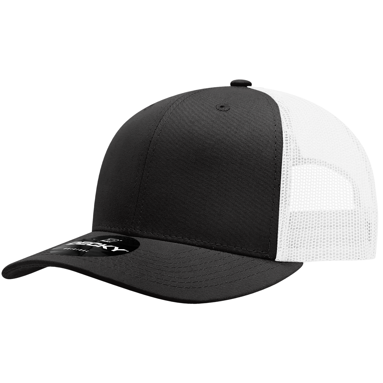 Decky 6021 6 Panel Mid Profile Structured Cotton Blend Trucker