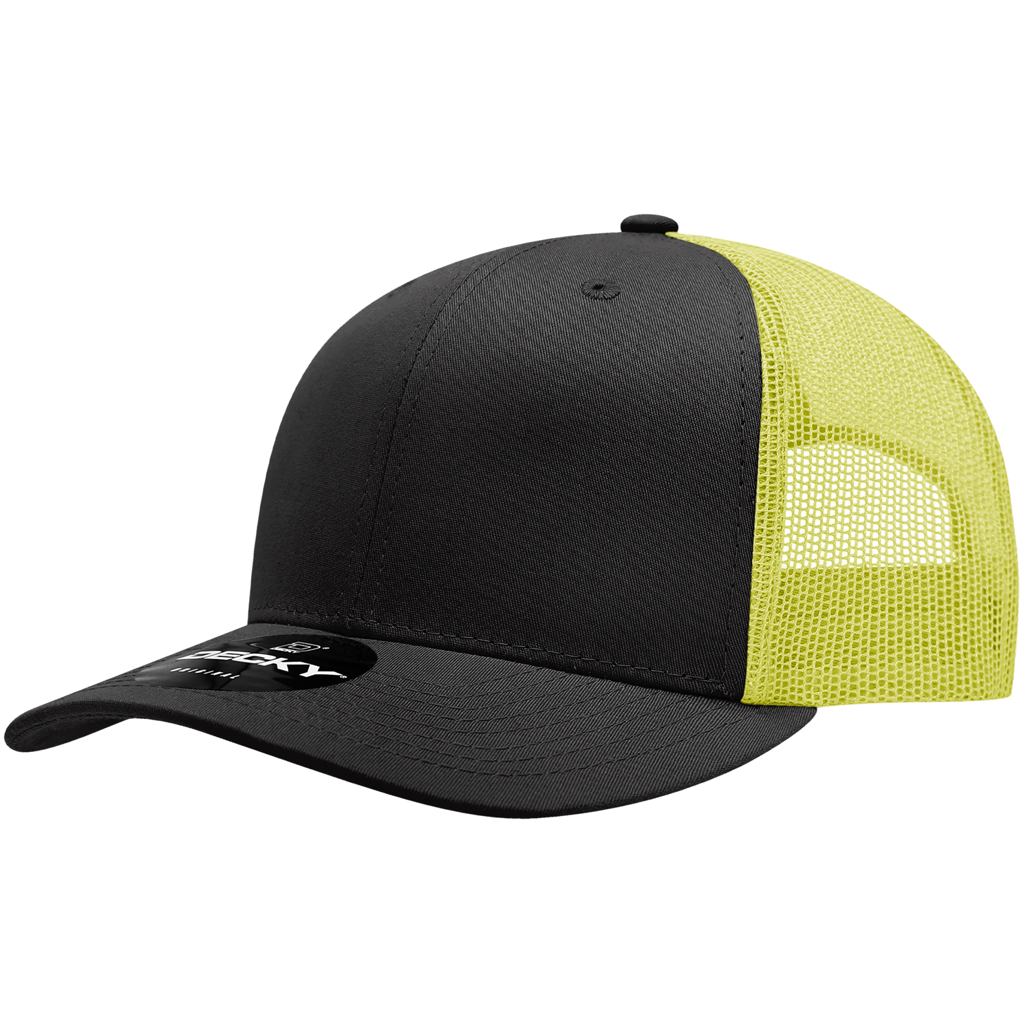 Decky 6021 6 Panel Mid Profile Structured Cotton Blend Trucker