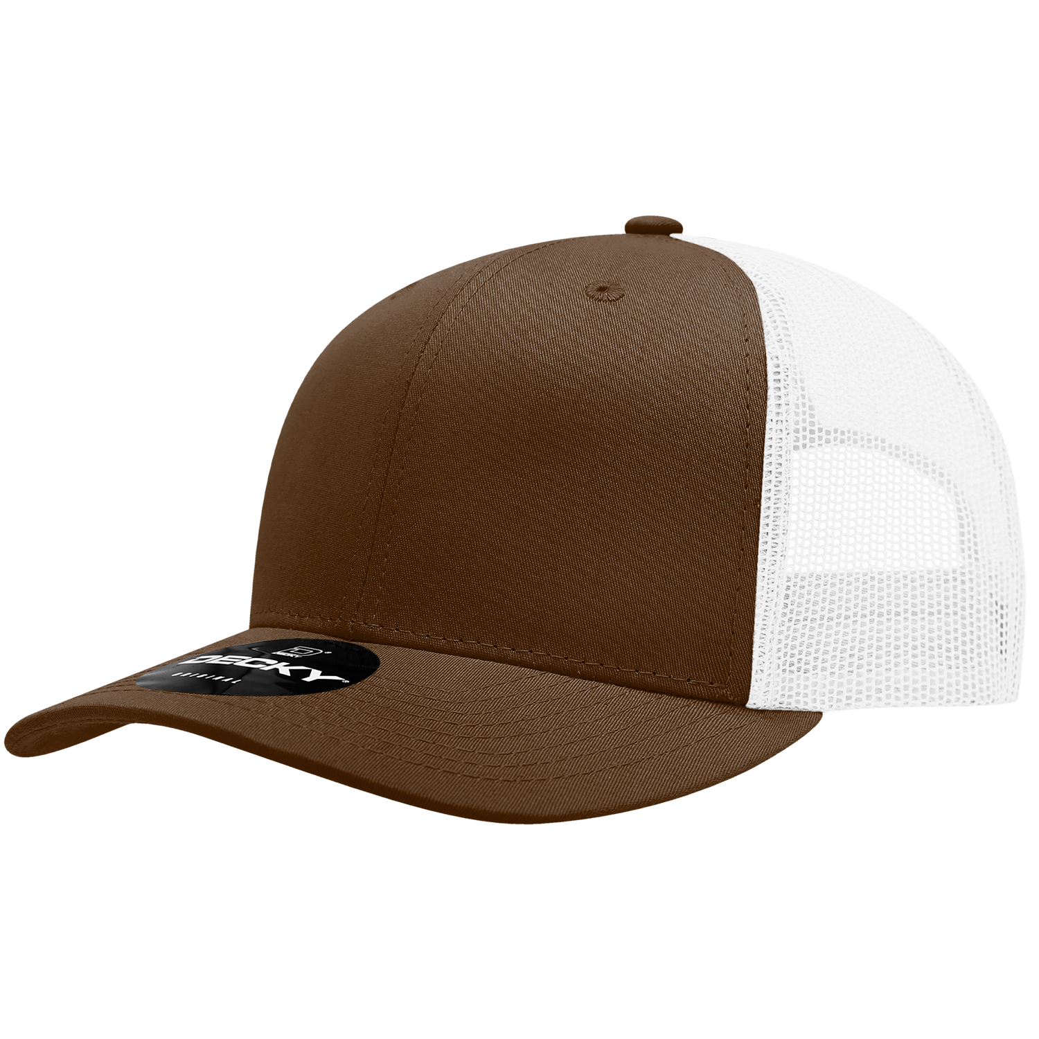 Decky 6021 6 Panel Mid Profile Structured Cotton Blend Trucker
