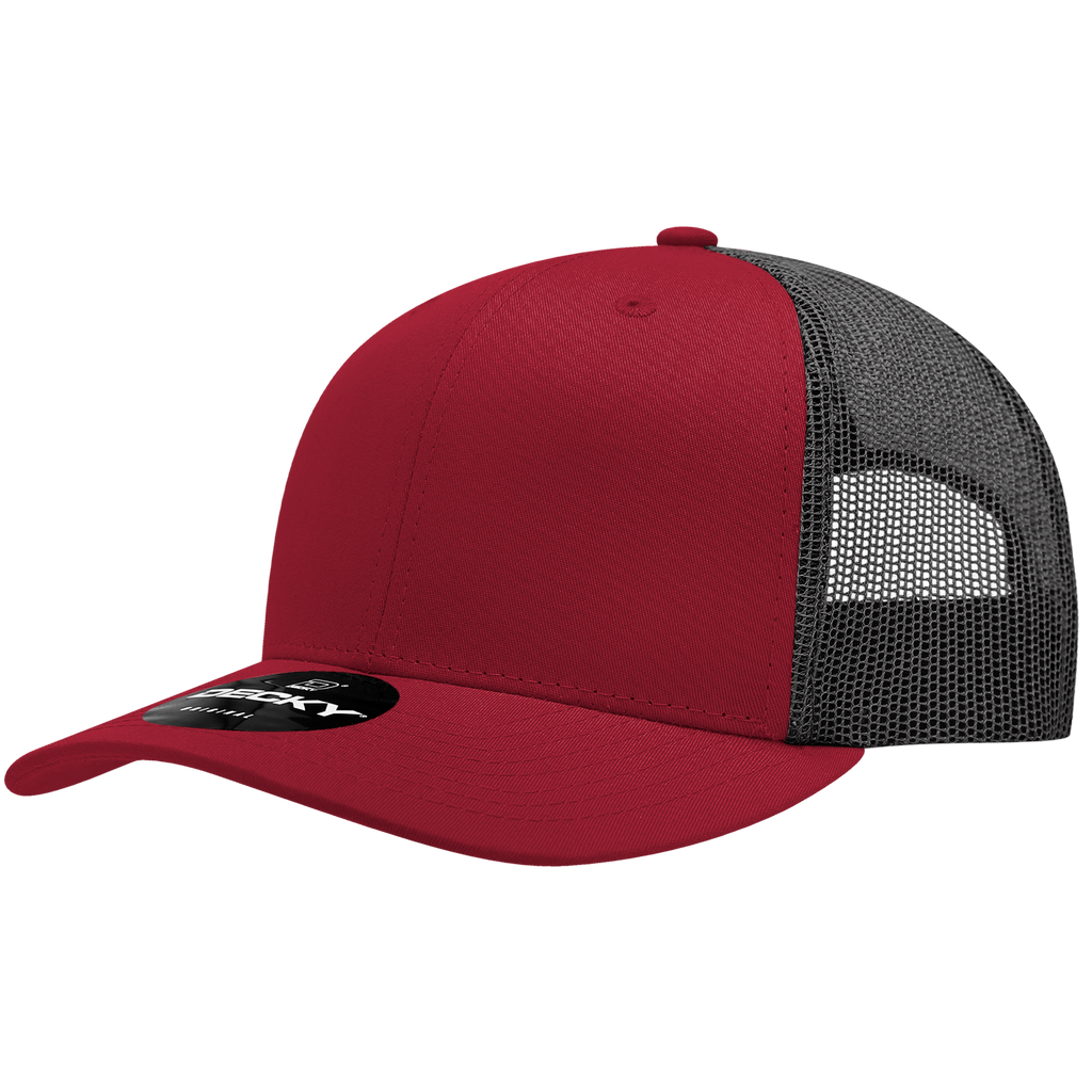 Decky 6021 6 Panel Mid Profile Structured Cotton Blend Trucker