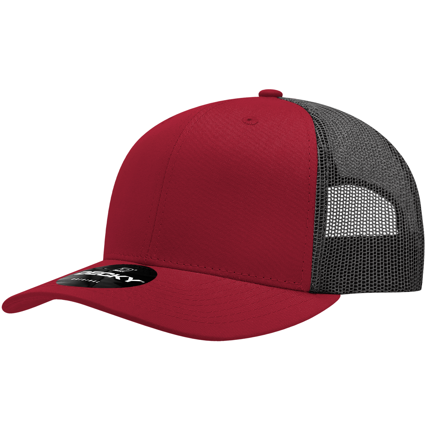 Decky 6021 6 Panel Mid Profile Structured Cotton Blend Trucker