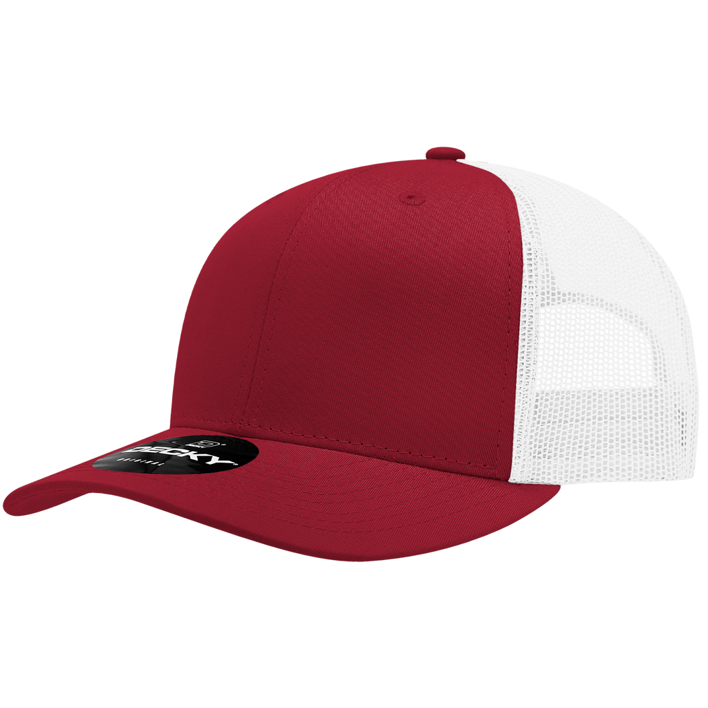 Decky 6021 6 Panel Mid Profile Structured Cotton Blend Trucker