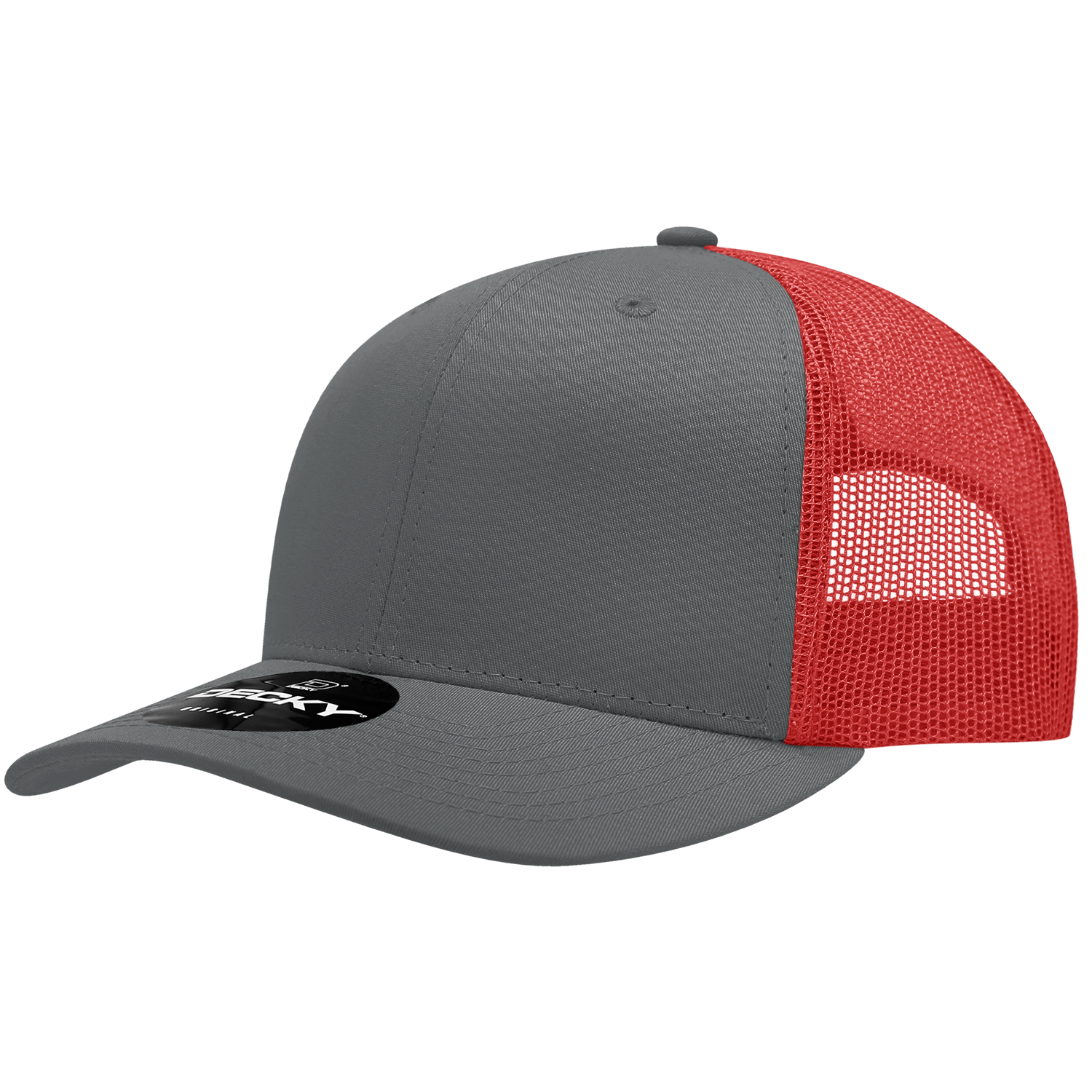 Decky 6021 6 Panel Mid Profile Structured Cotton Blend Trucker