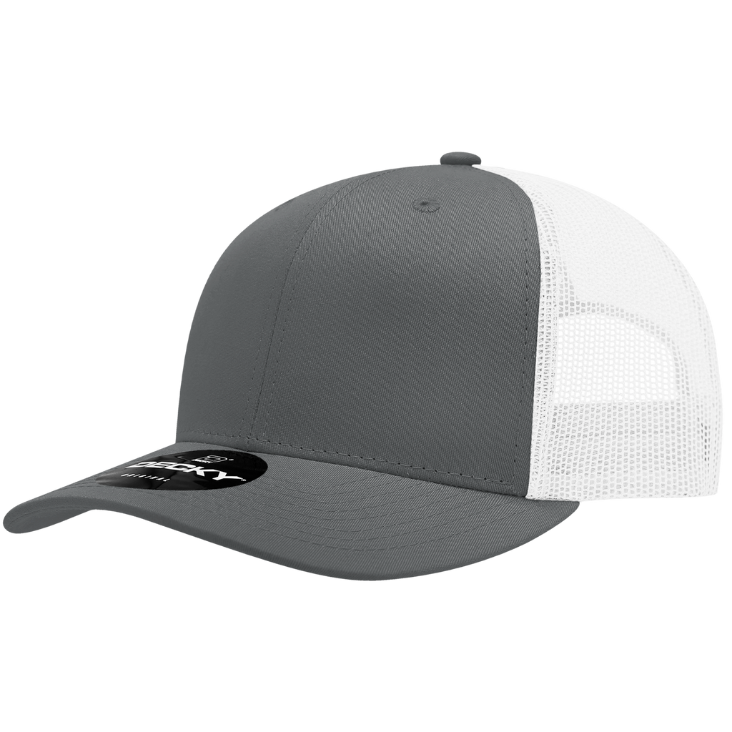 Decky 6021 6 Panel Mid Profile Structured Cotton Blend Trucker