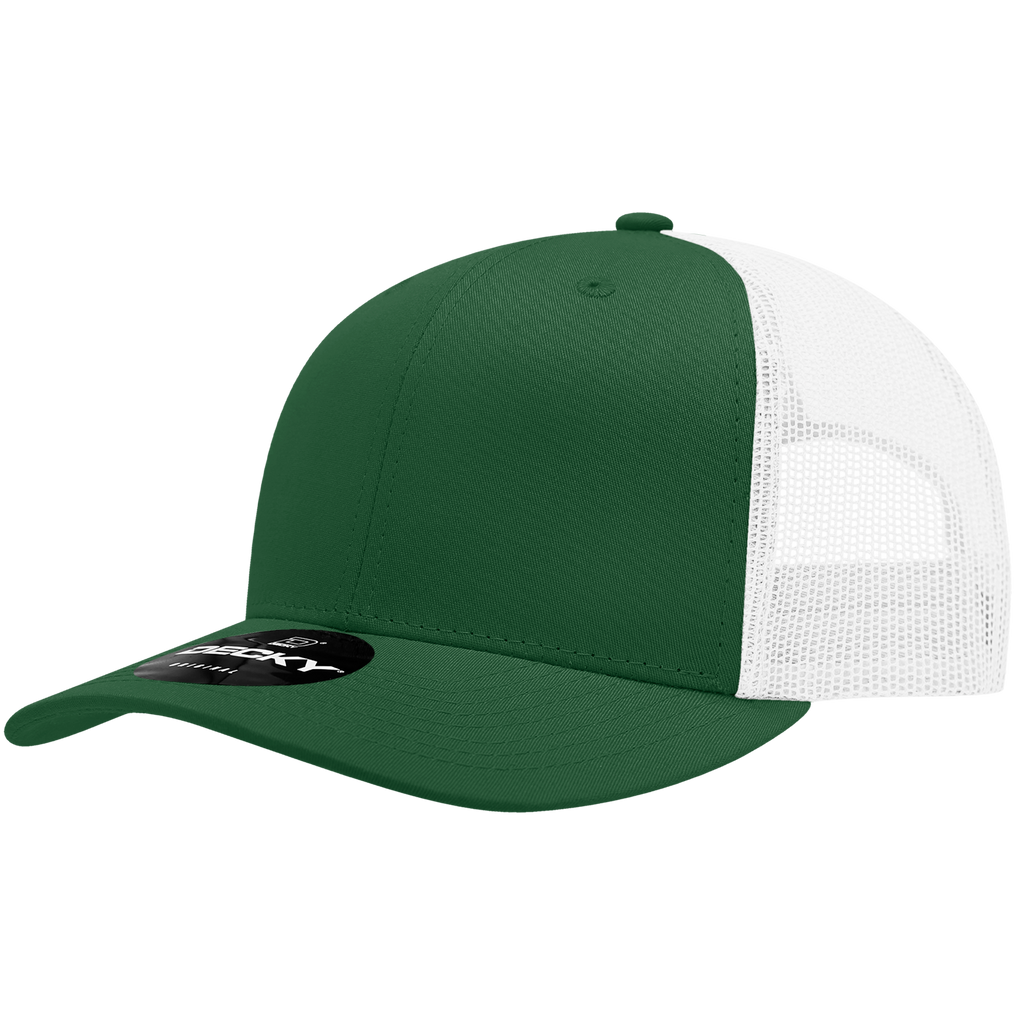 Decky 6021 6 Panel Mid Profile Structured Cotton Blend Trucker
