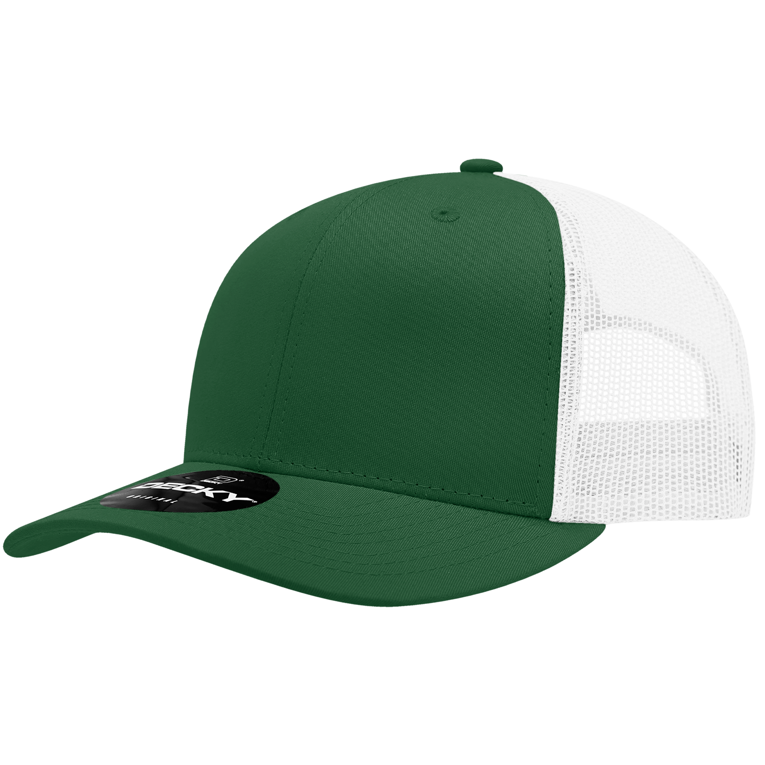 Decky 6021 6 Panel Mid Profile Structured Cotton Blend Trucker