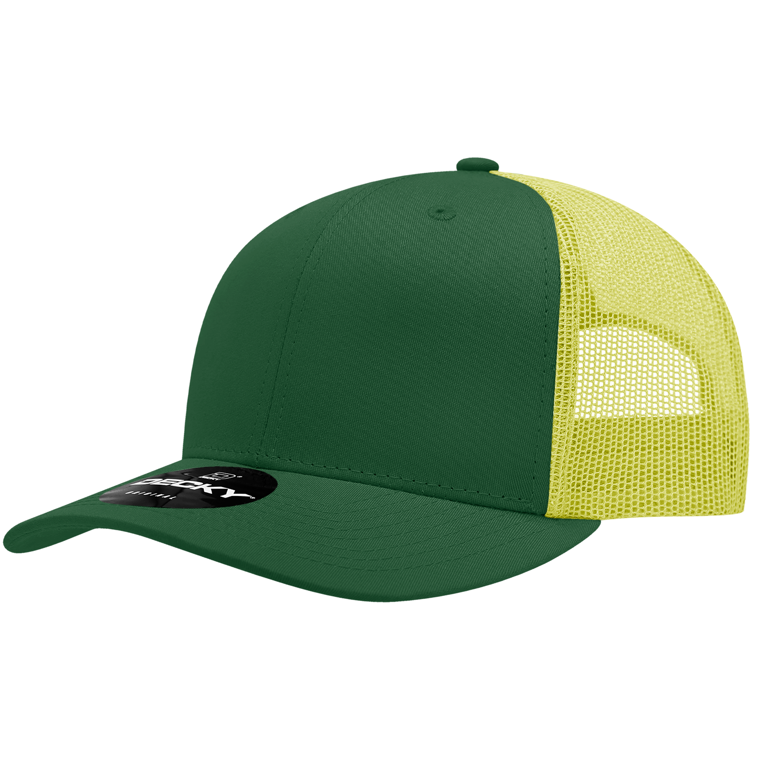 Decky 6021 6 Panel Mid Profile Structured Cotton Blend Trucker