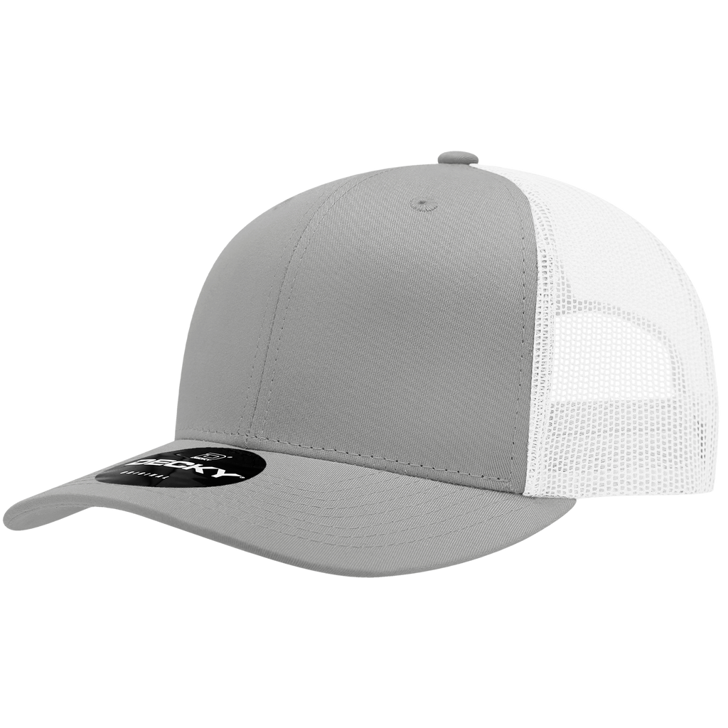 Decky 6021 6 Panel Mid Profile Structured Cotton Blend Trucker
