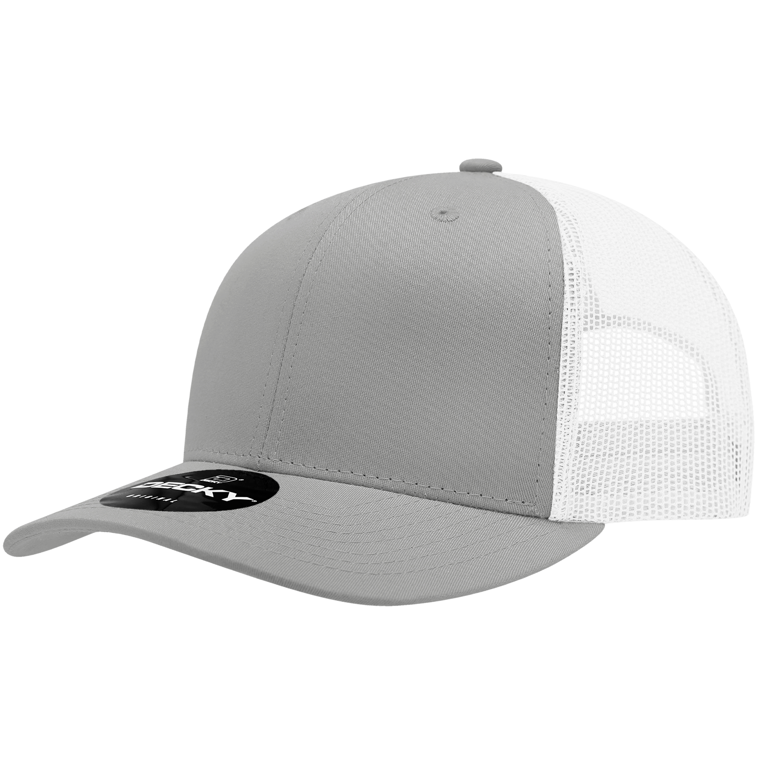 Decky 6021 6 Panel Mid Profile Structured Cotton Blend Trucker
