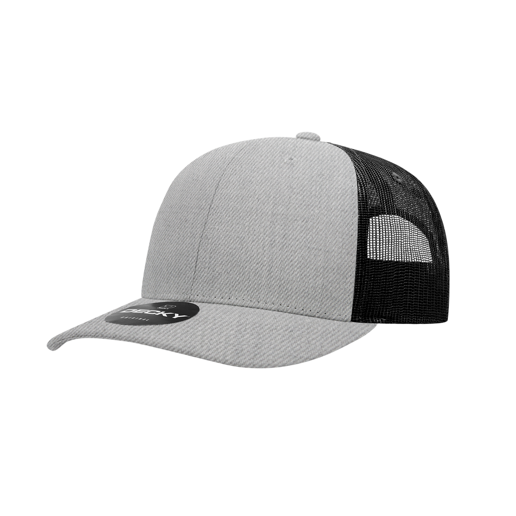 Decky 6021 6 Panel Mid Profile Structured Cotton Blend Trucker